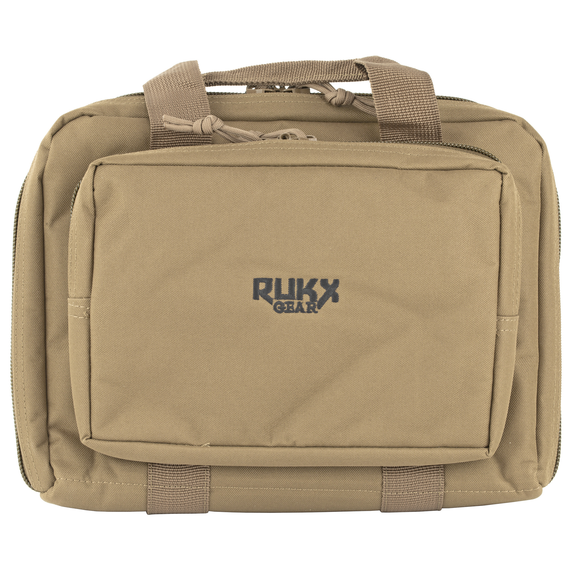 Rukx Gear ATICTDPCT Double Pistol  Tan 600D Polyester Holds 2 Handguns