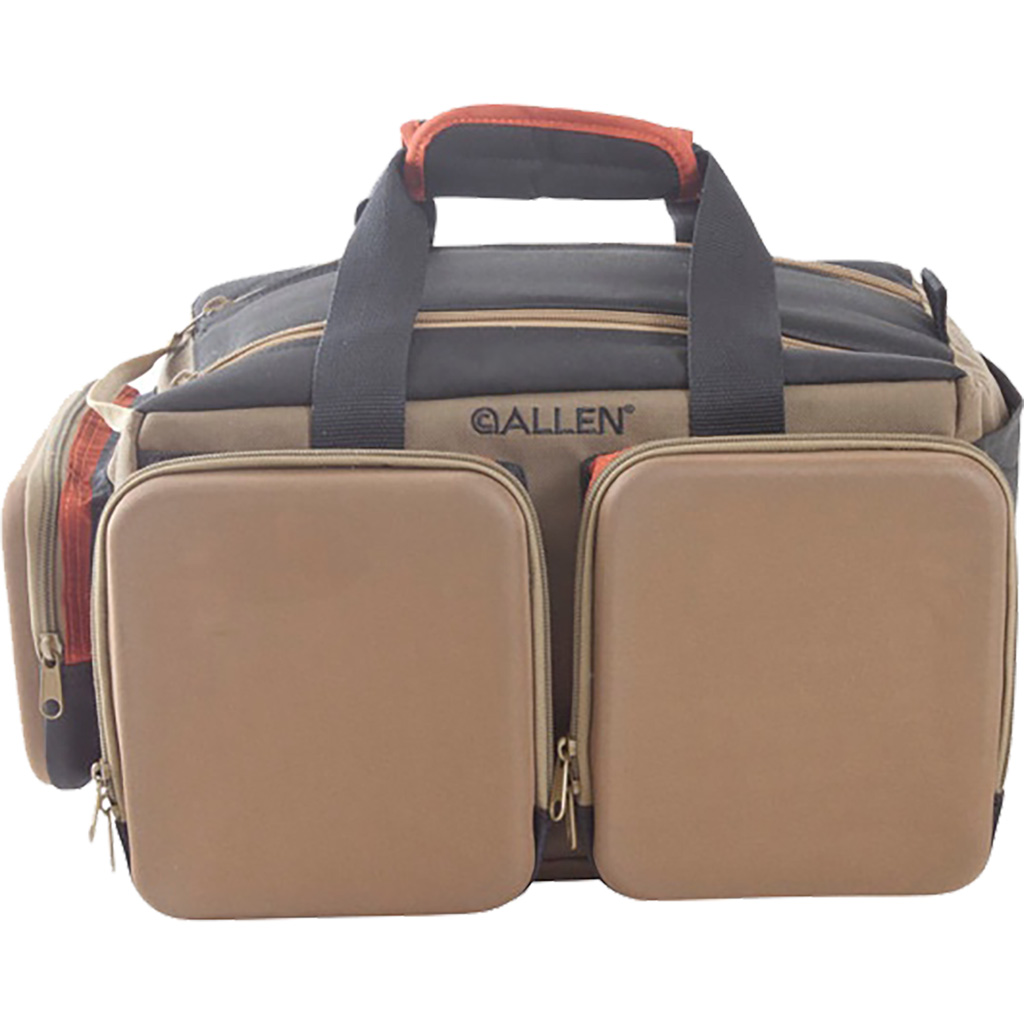 Allen 8305 Eliminator Rangemaster Tan Range Bag w/Pistol Rug, Multiple Exterior Pockets,  Rigid Bottom w/Feet For Stability