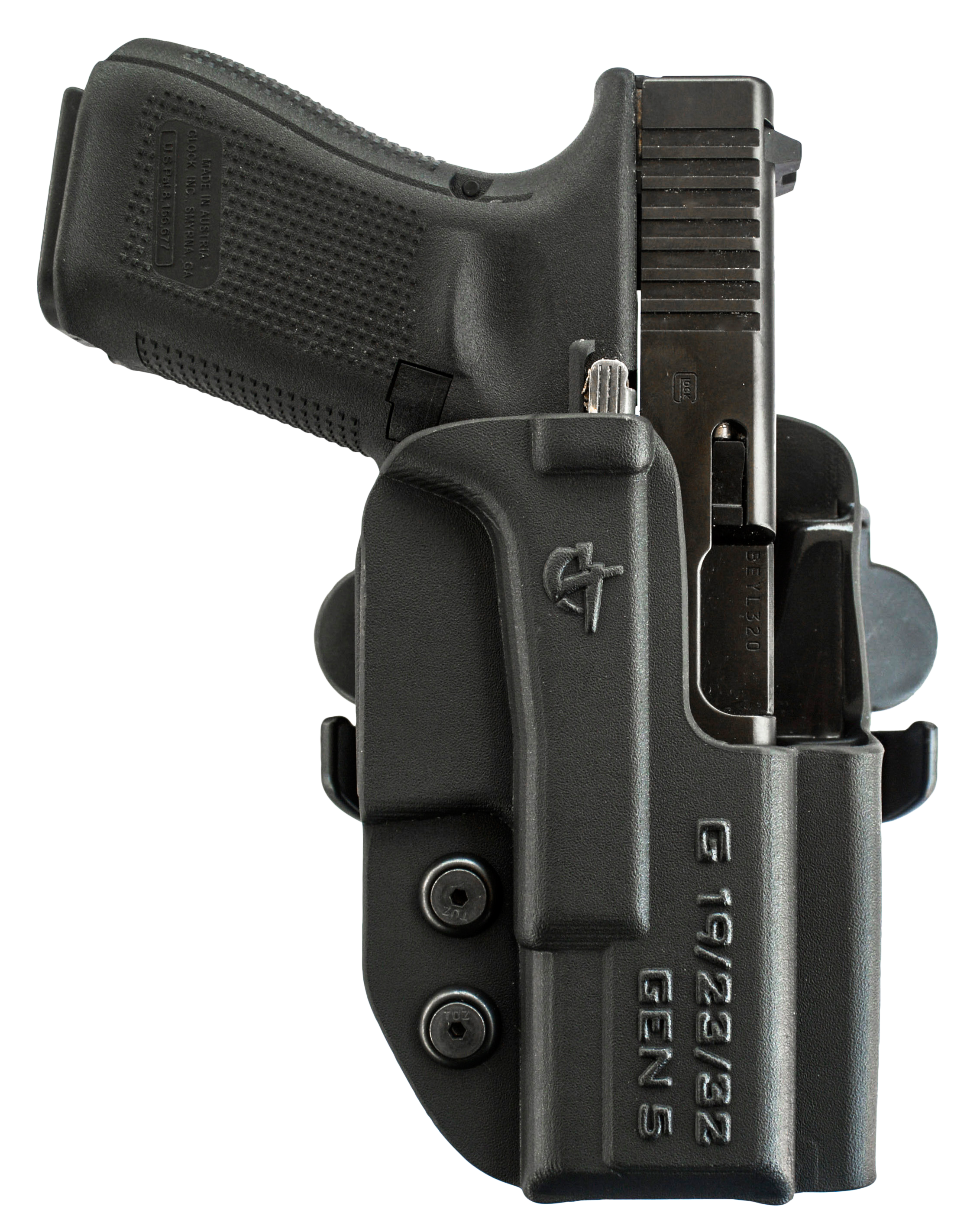 Comp-Tac C241GL234RBKN International  OWB Black Kydex Belt Loop/Paddle Fits Glock 48 Right Hand                                                                                                         