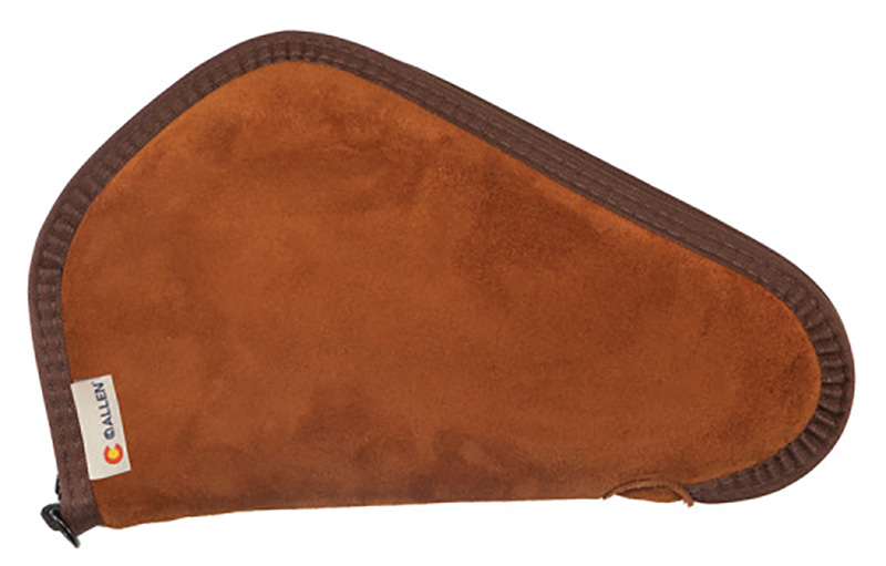 Heritage Cases 8613 Handgun Case  Brown Suede w/Black Trim, Faux Sherpa Lining & Foam Padding, Lockable Zippers 13" L