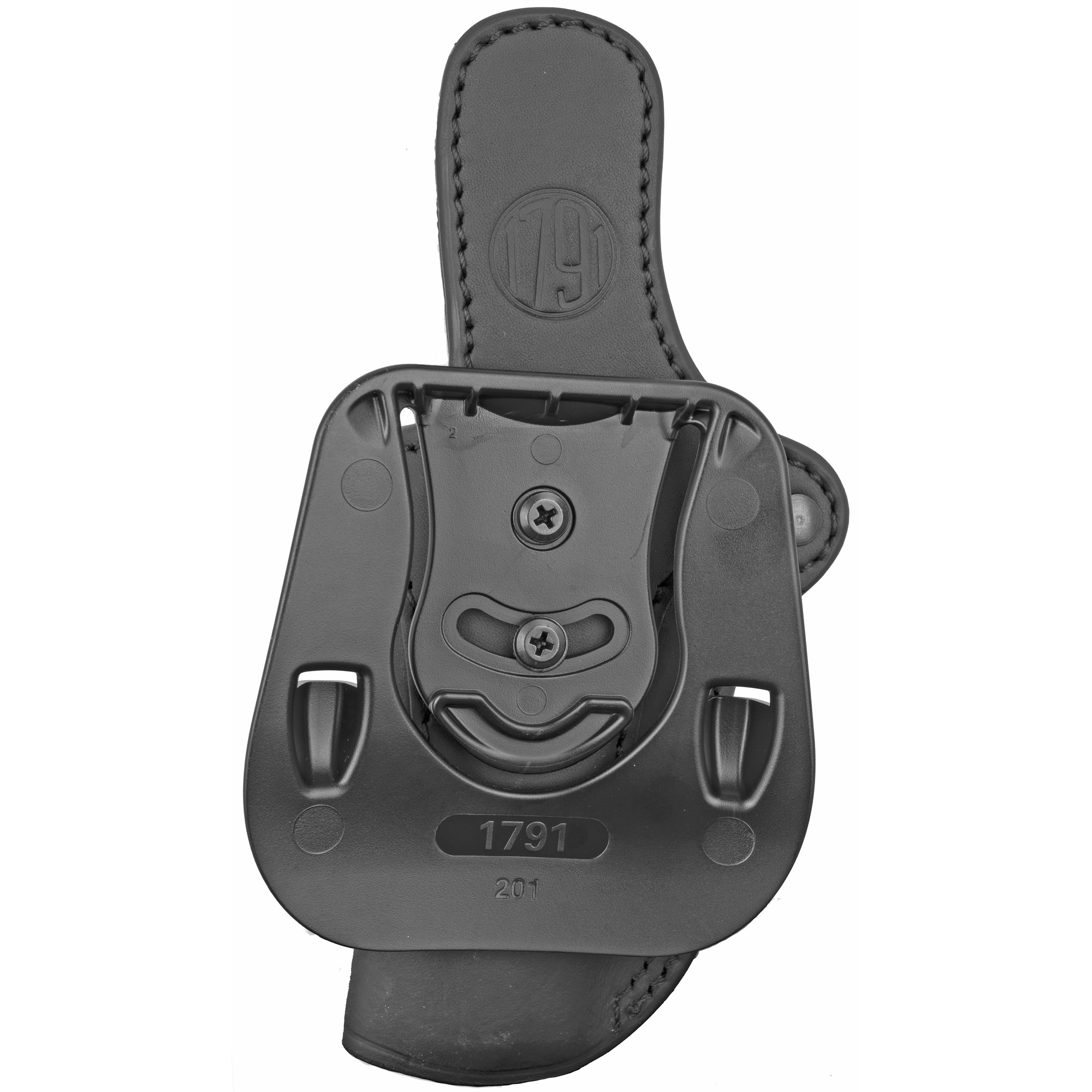 1791 Gunleather ORPDH1SBLR BH1 Optic Ready OWB 01 Stealth Black Leather Paddle Fits 4-5" 1911
