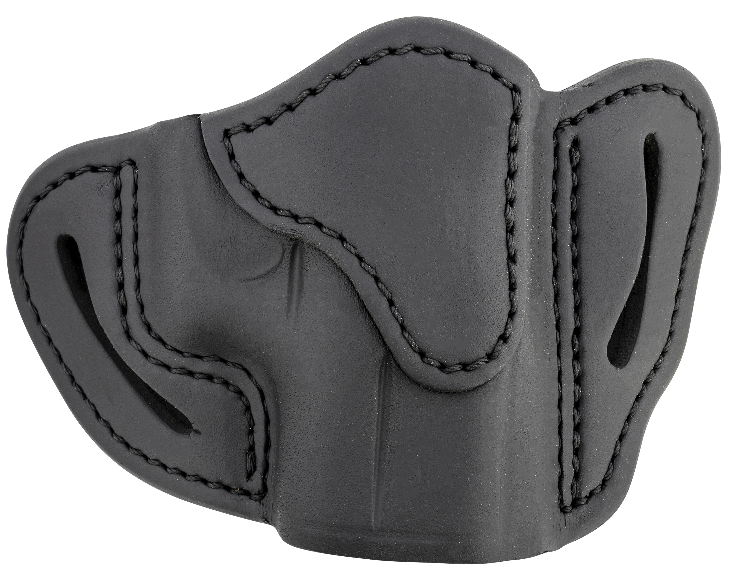 1791 Gunleather ORBHCSBLR BHC Optic Ready OWB Compact Stealth Black Leather Belt Slide Compatible w/Glock 43/Sig P365/Walther PPK Right Hand Includes Belt Clip