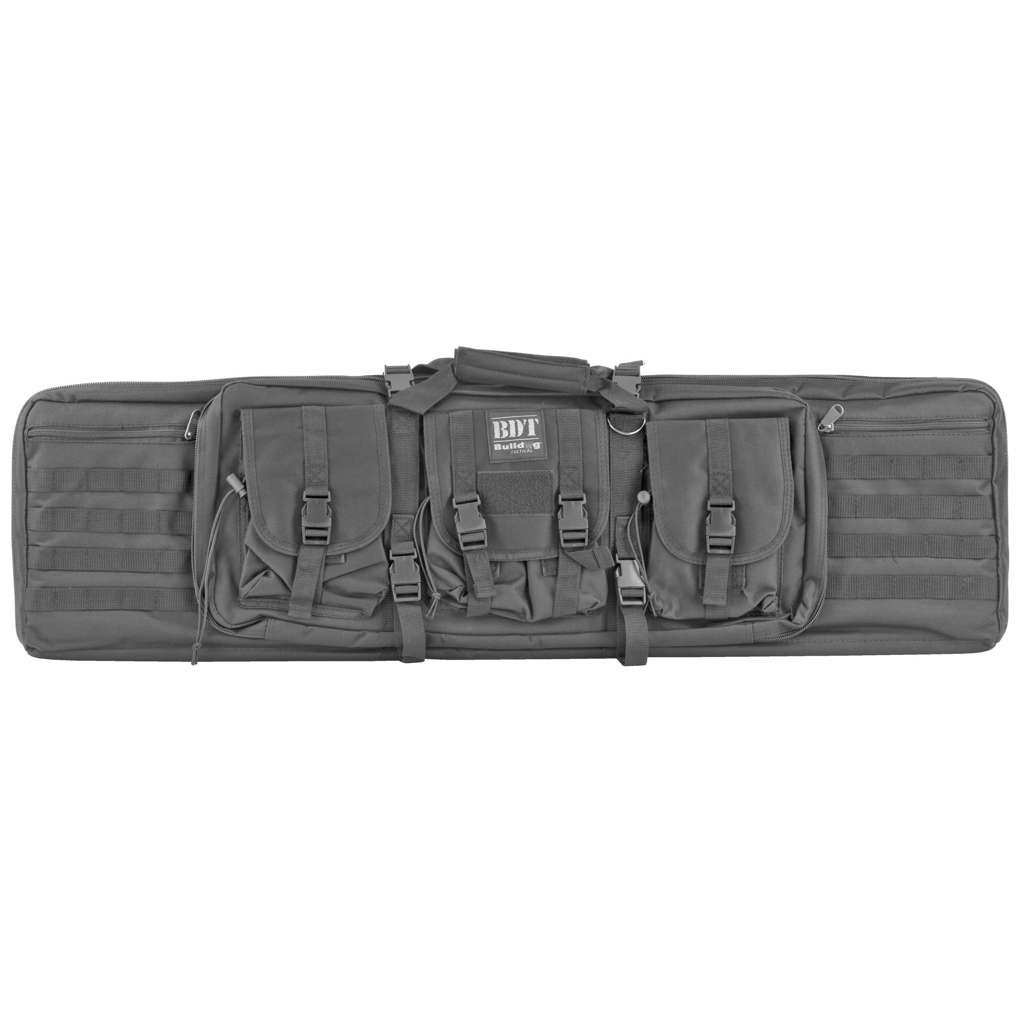 Bulldog BDT4043B BDT Tactical Single Black Nylon, 3 Accessory Pockets, Deluxe Padded Backstraps, Lockable Zippers & Padded
