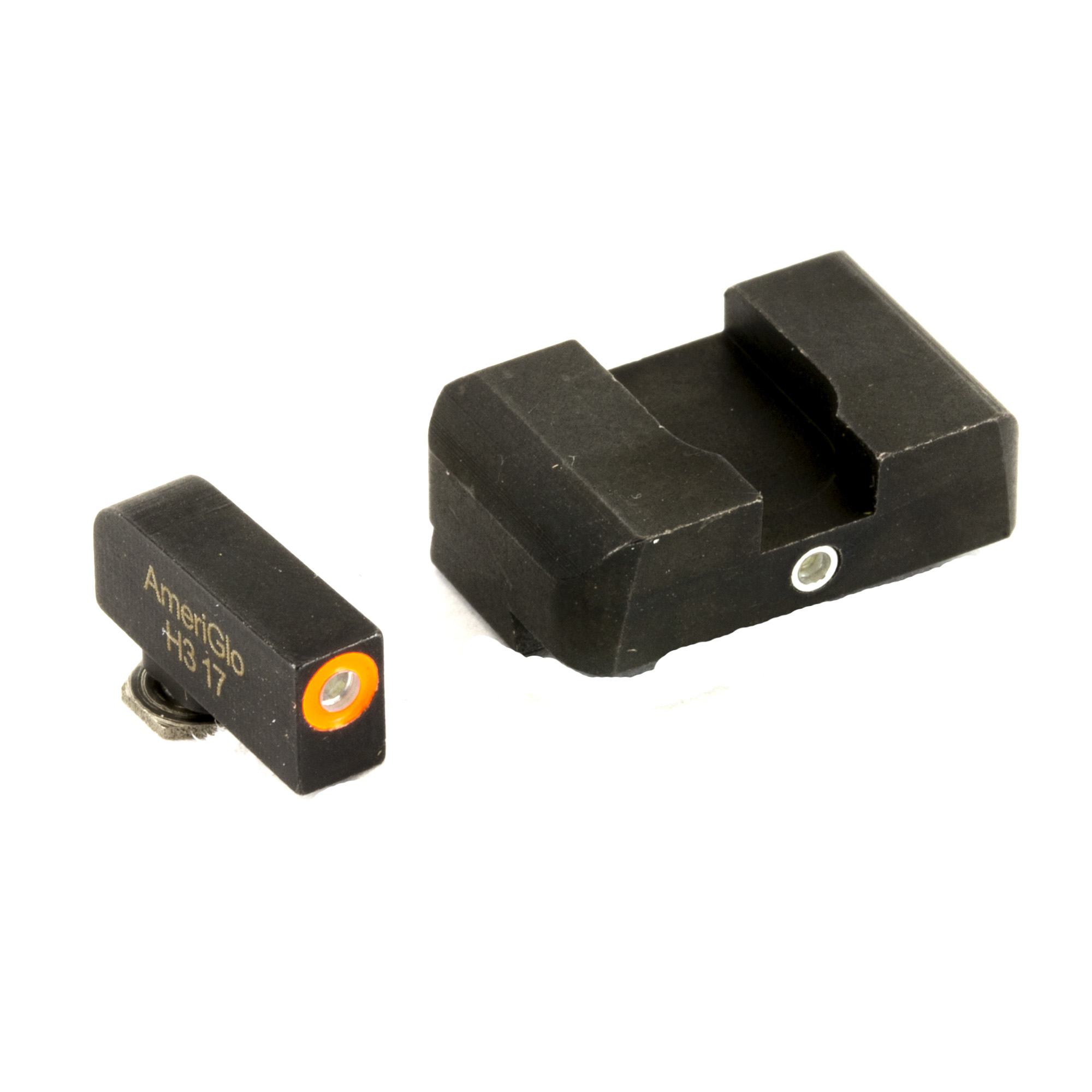 AmeriGlo Gl201 i-Dot Glock Front Orange Outline Rear Green Tritium Sights