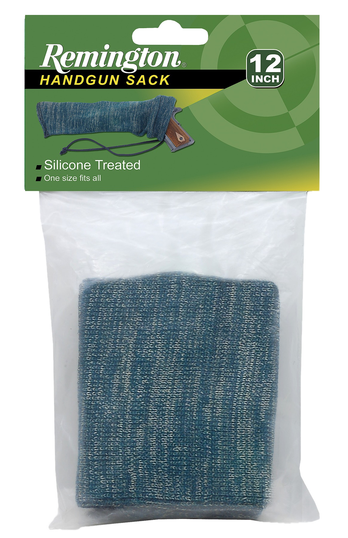 Remington Accessories 17269 Gun Sack  12" Handgun Green Silicone Treated Polyester
