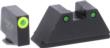 AmeriGlo GL252 Glock XL Tall Green Tritium LumiGreen Front Sight Rear Sight