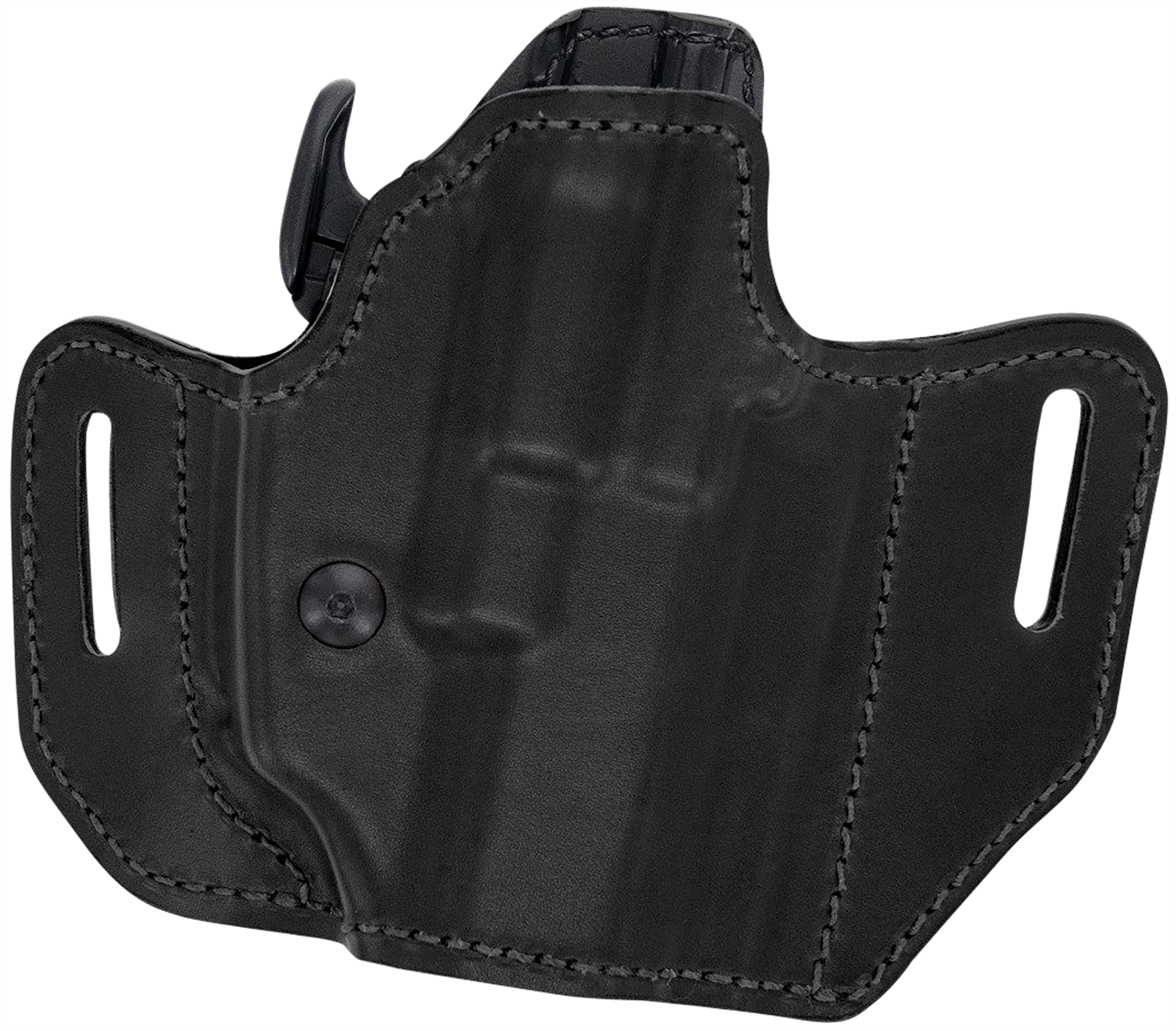 Bianchi 54501 Allusion Assent Pro-Fit OWB Size 04 Black Leather Belt Slide Fits Springfield XD Fits Sig P220 Fits FN FNP Right Hand