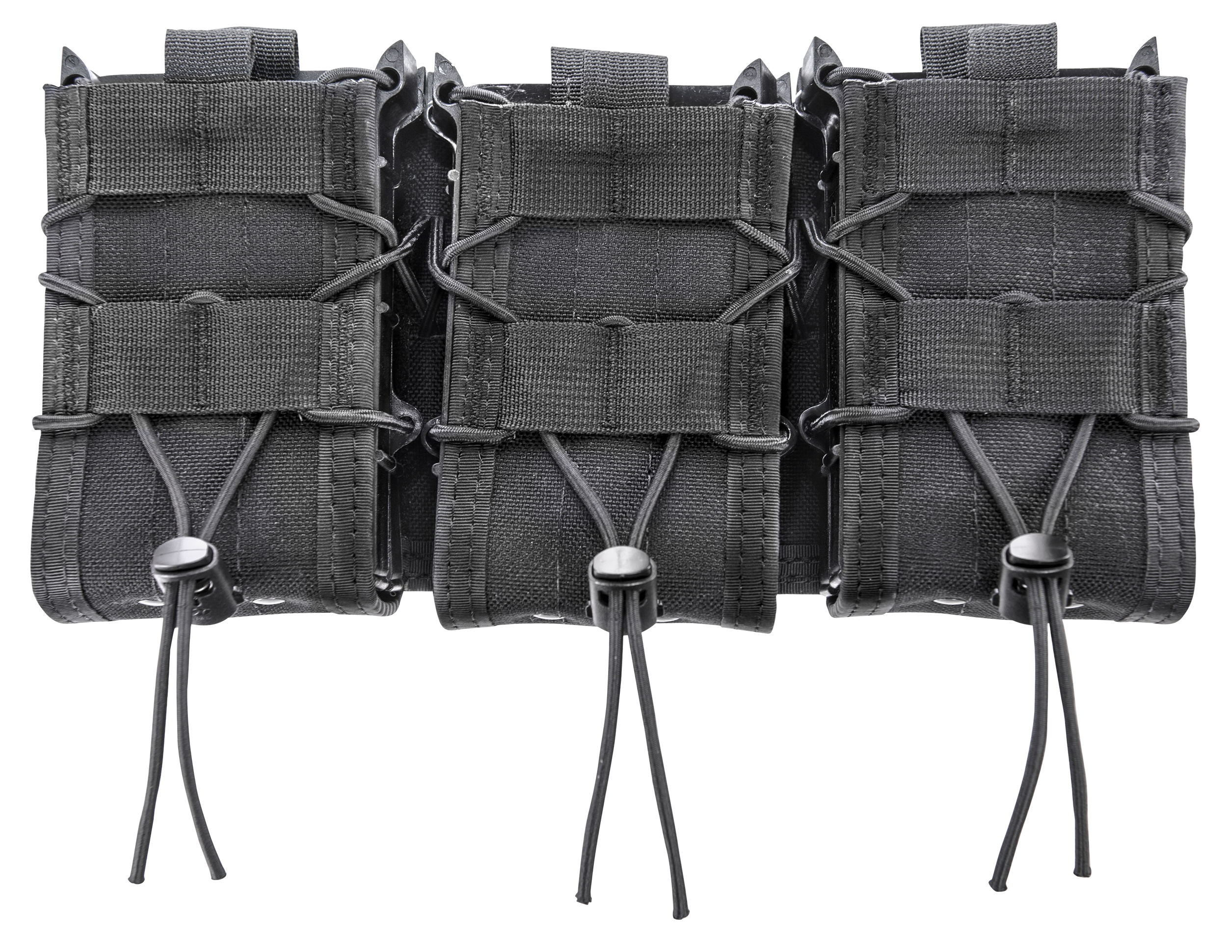 High Speed Gear 45DD00BK TACO Double Decker Shingle Black Nylong, Triple Shingle (3 Rifle/3 Pistol Mags), Fits MOLLE