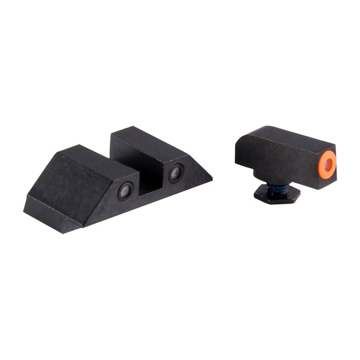 Night Fision Glock Sights Green Tritium Orange Front Rear Outline 17 19 22