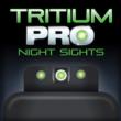 TruGlo Tritium Pro Front Rear Sights Green White Outline