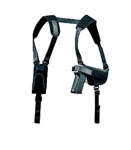 Uncle Mike's 77000 Pro-Pak Horizontal Shoulder Holster Shoulder Size 0 Black Nylon Harness Fits Sm/Med DA Revolver Fits 2-3" Barrel Right Hand