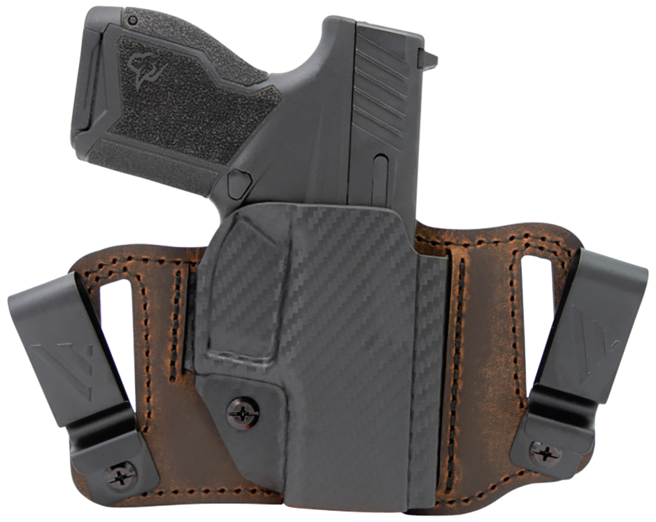 Versacarry INS201G19 Insurgent Deluxe IWB/OWB Brown Polymer Belt Clip Fits Glock 19 Right Hand
