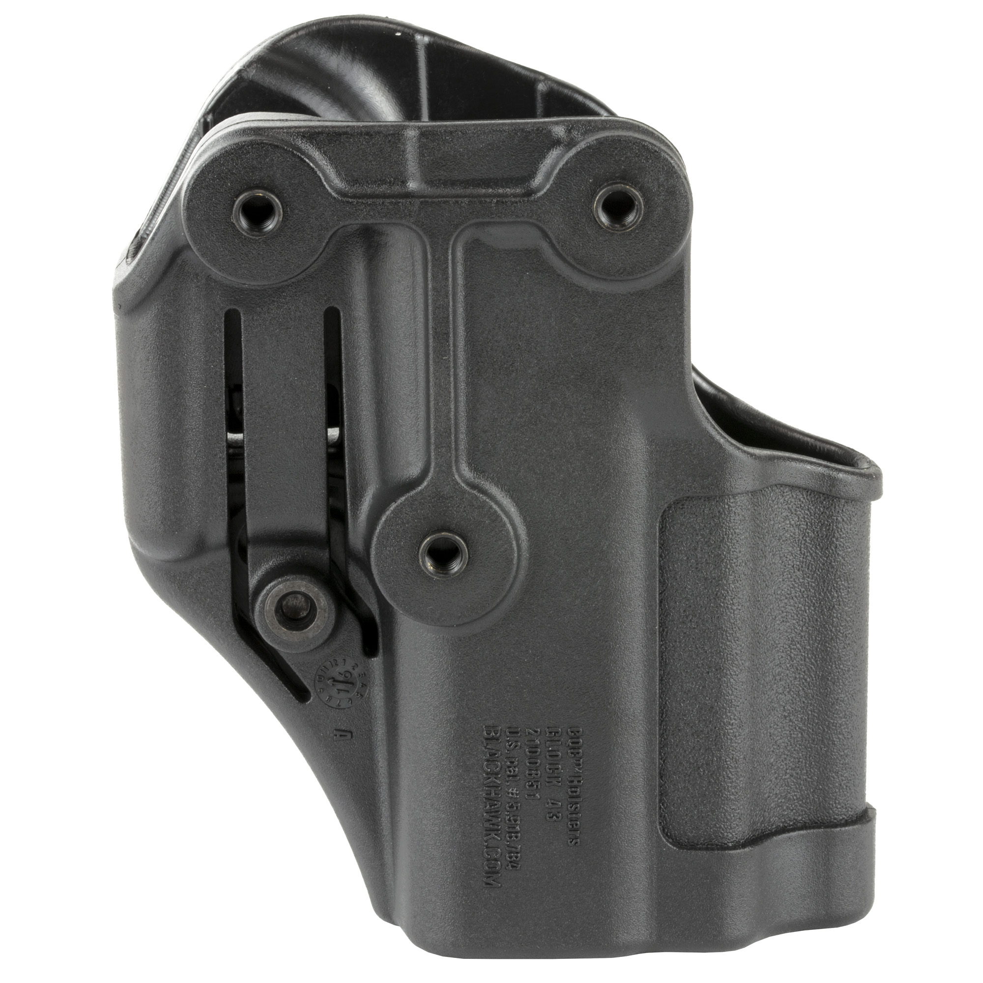 Blackhawk 410568BKL Serpa CQC  OWB Size 68 Matte Black Polymer Belt Loop/Paddle Compatible w/Glock 43