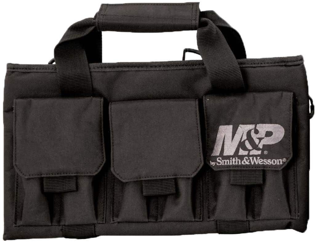 M&P Accessories 110028 Pro Tac Handgun Case Black Nylon Holds Handgun