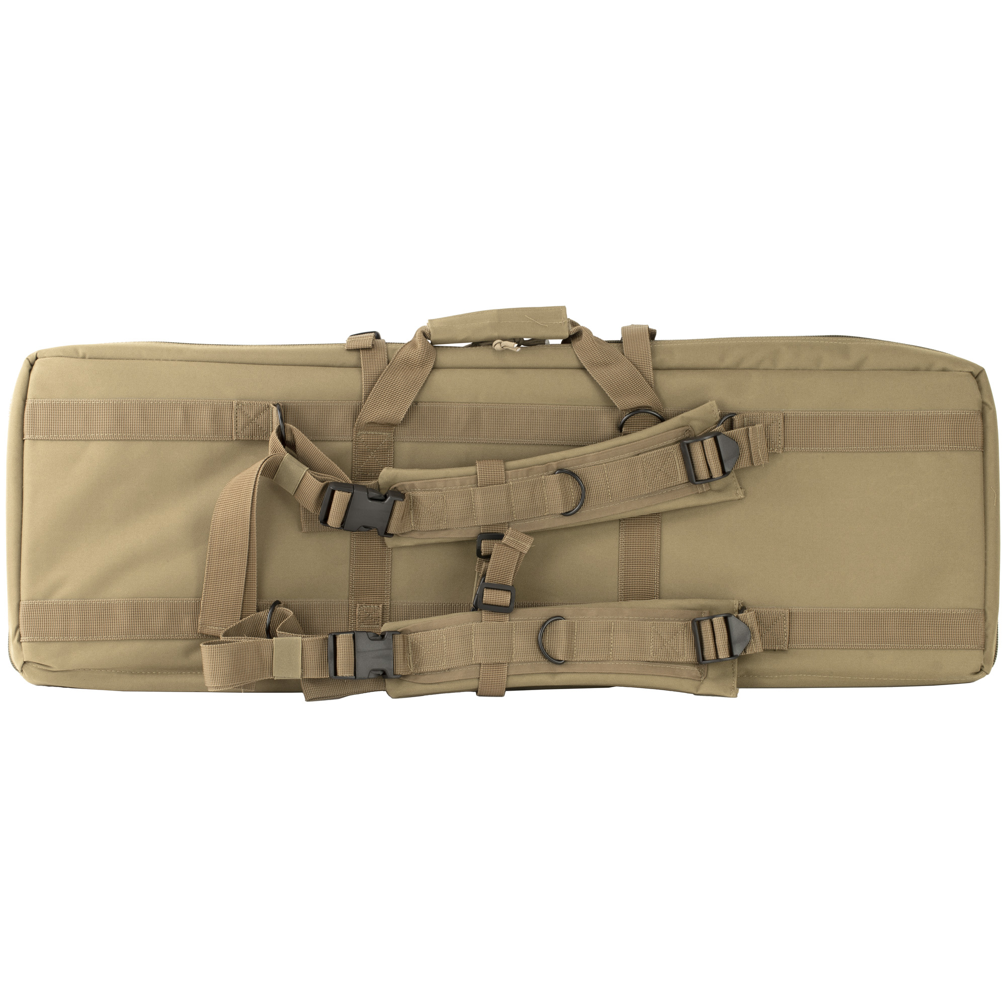 Rukx Gear ATICT36DGT Tactical Double Gun 36" Water Resistant Tan 600D Polyester w/ Non-Rust Zippers Holds up to 2 Rifles