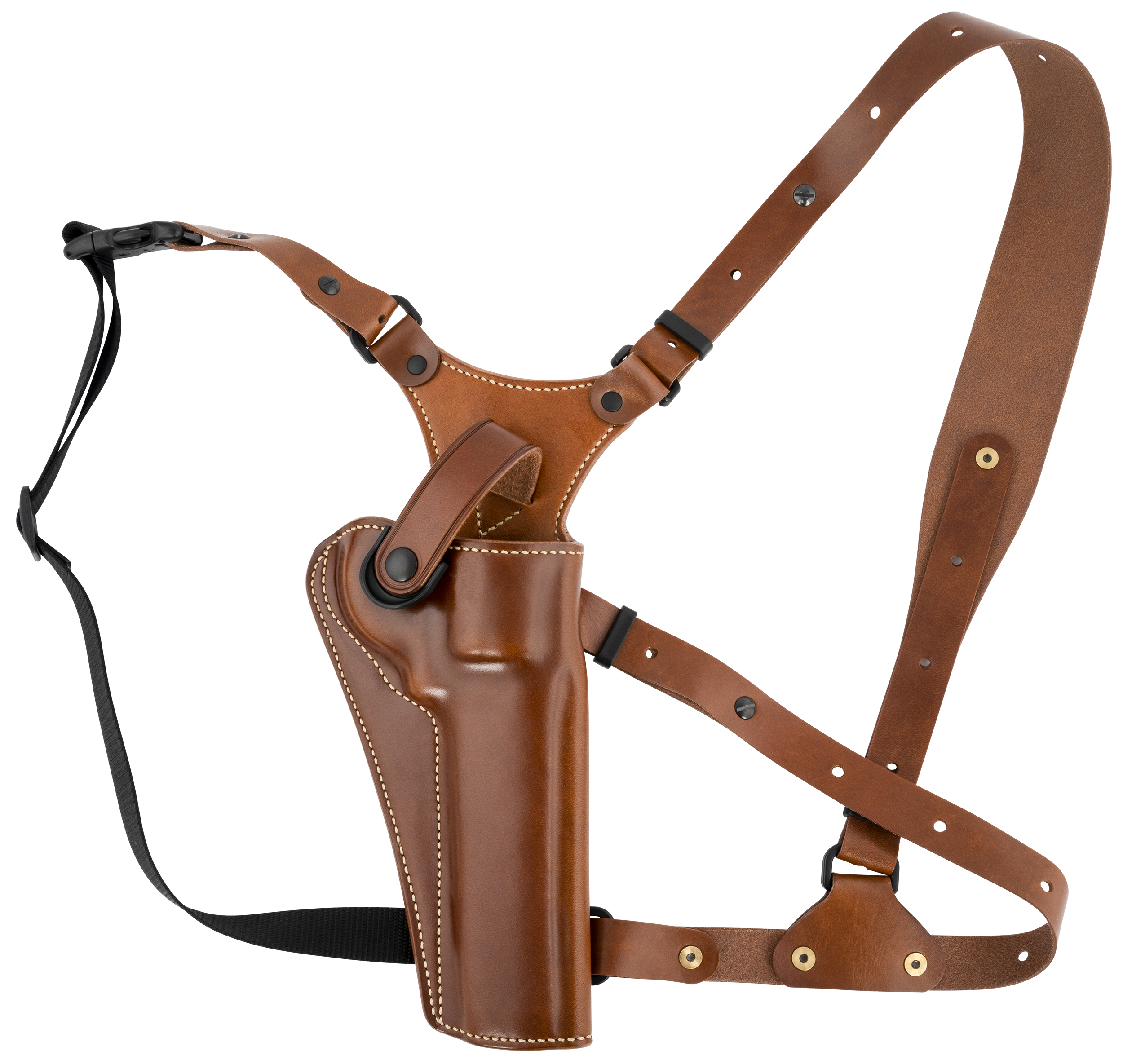 Galco GA128 Great Alaskan  Size Fits Chest Up To 54" Tan Leather Shoulder/Torso Strap Fits Ruger GP100 Fits S&W L Frame Right Hand