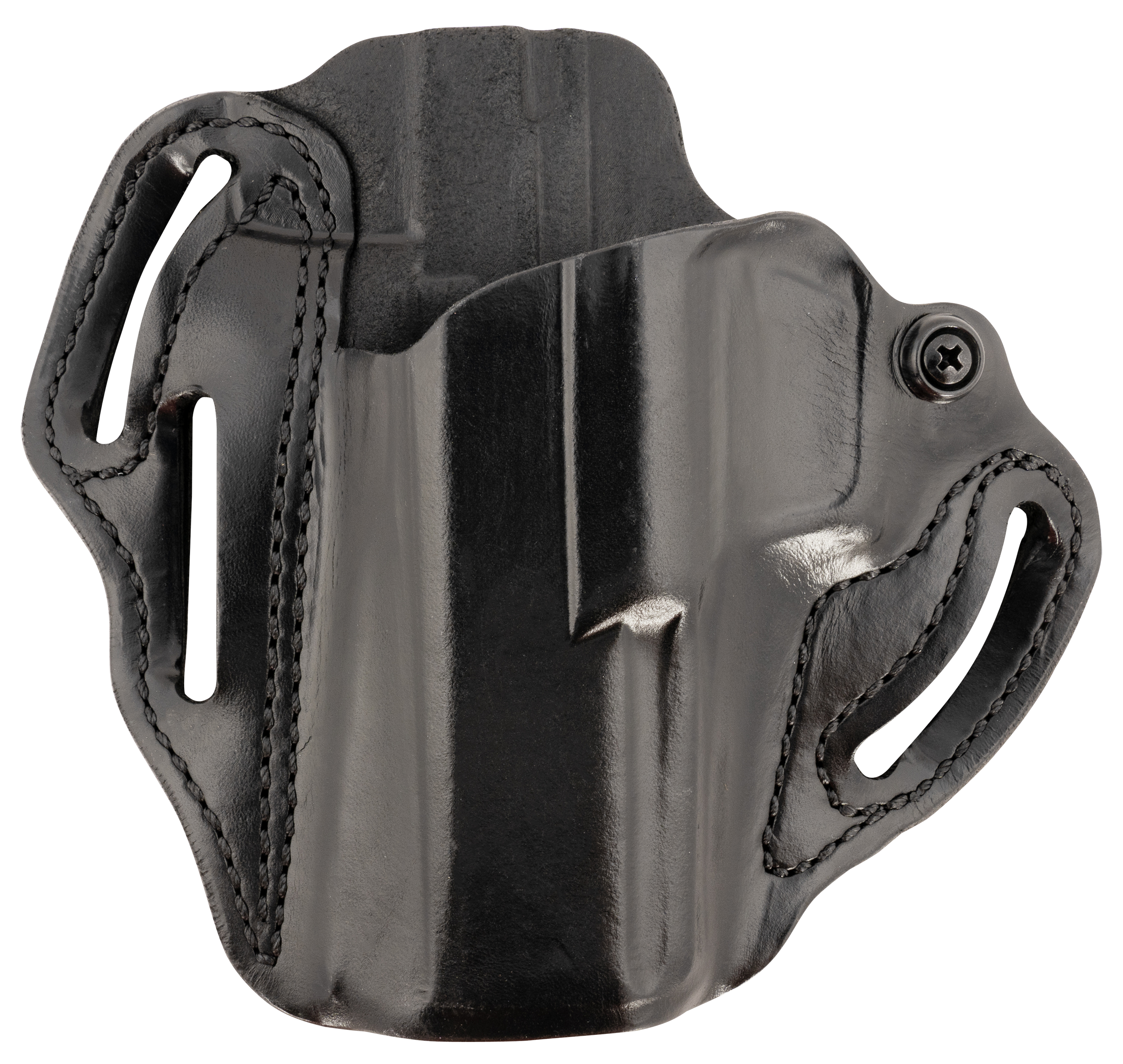 DeSantis Gunhide 002BB0XZ0 Speed Scabbard  OWB Black Leather Belt Slide Fits 4.50" Barrel
