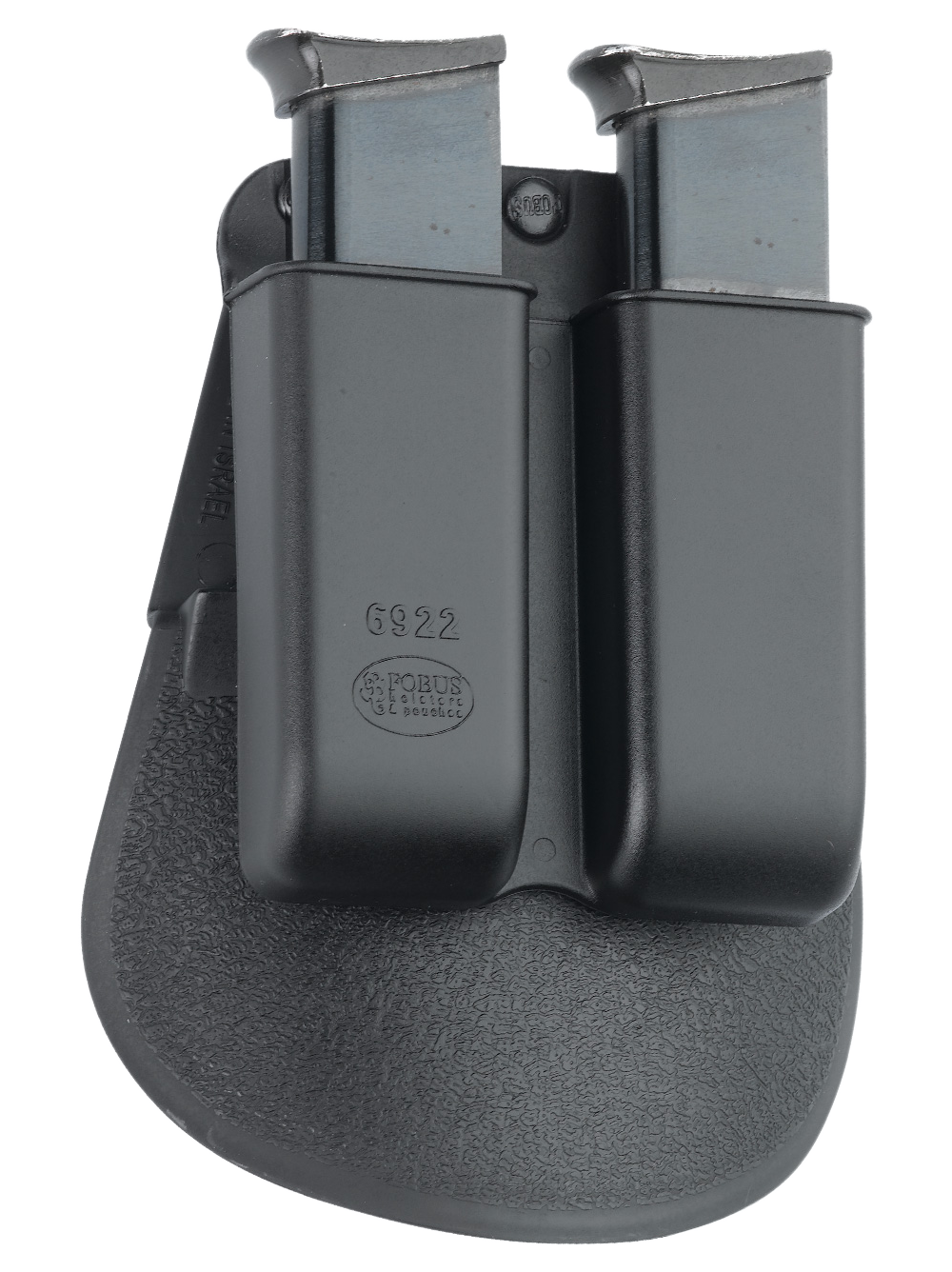 Fobus 6922P Double Mag Pouch  Black Polymer Paddle Compatible w/ Single Stack