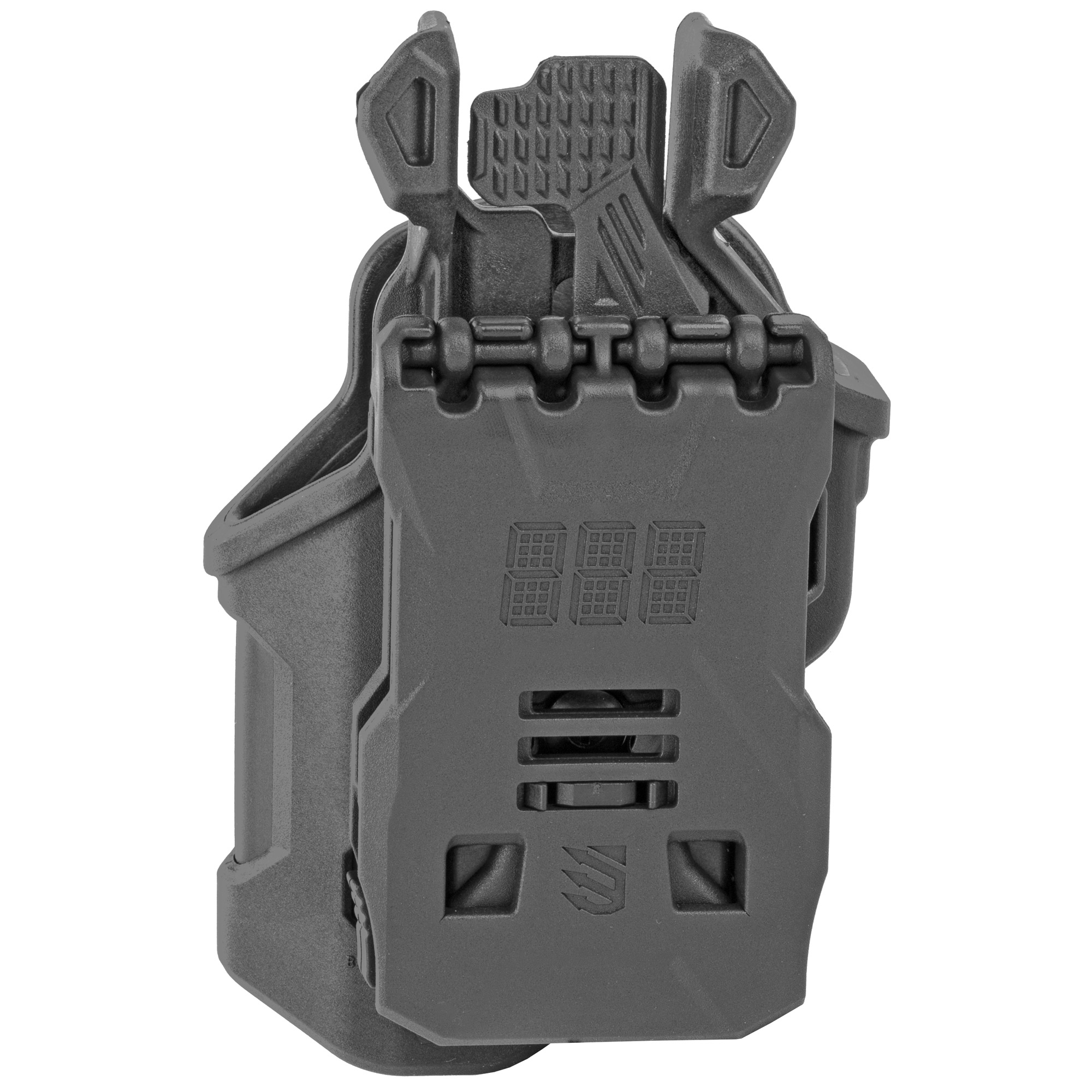 Blackhawk 410701BKR T-Series L2C Non-Light Bearing OWB Black Polymer Belt Clip Compatible w/Glock 19/23/26/27/32/33/45  Right Hand