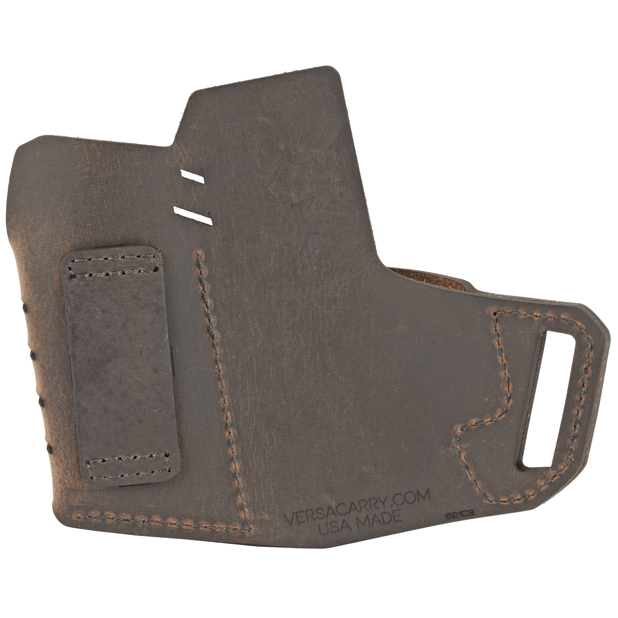 Versacarry 62103 Commander  OWB Size 3 Distressed Brown Leather Belt Slide Fits Sig P290 Right Hand