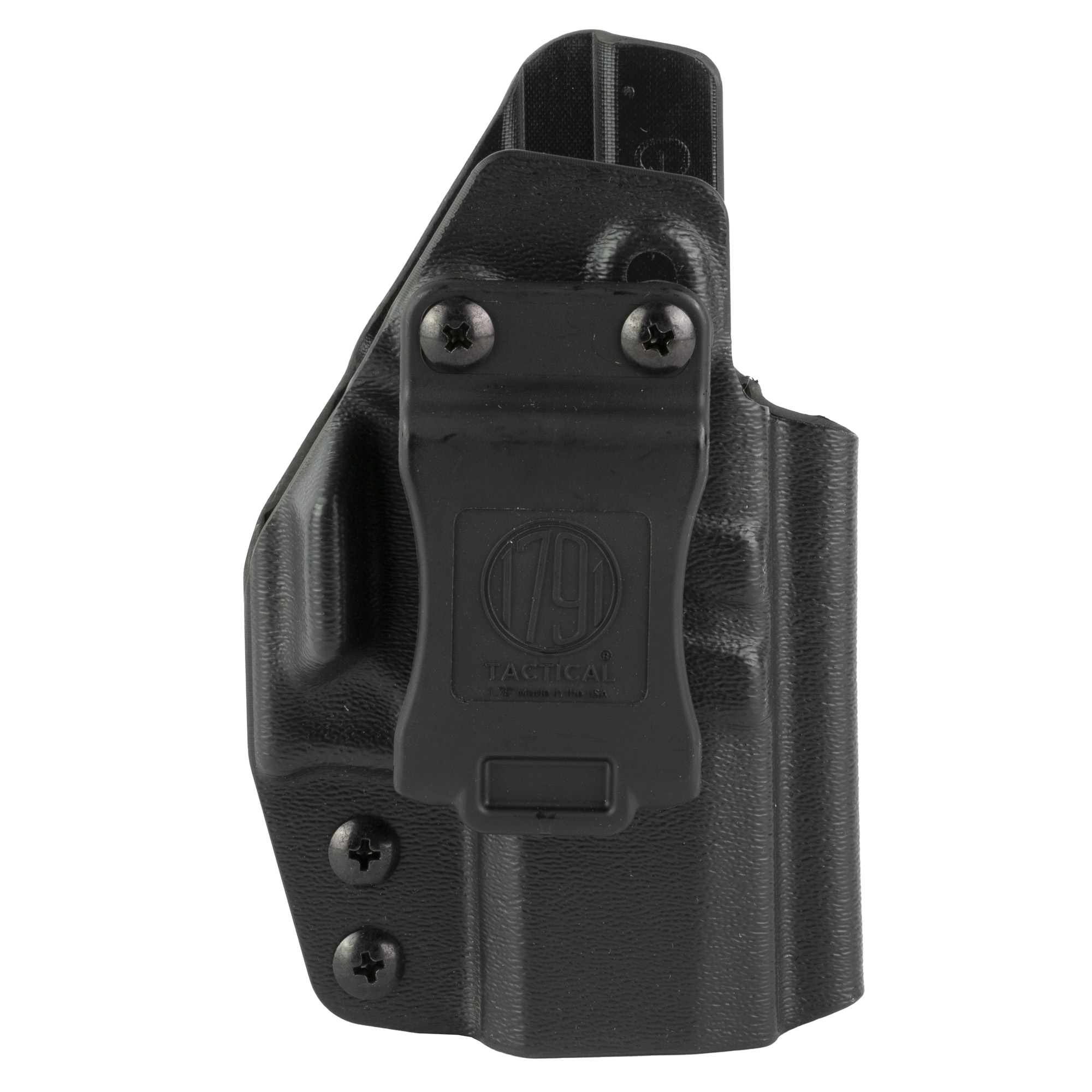 1791 Gunleather TACIWBGX4BLKR Tactical Kydex  IWB Black Kydex Belt Clip Fits Taurus GX4 Right Hand