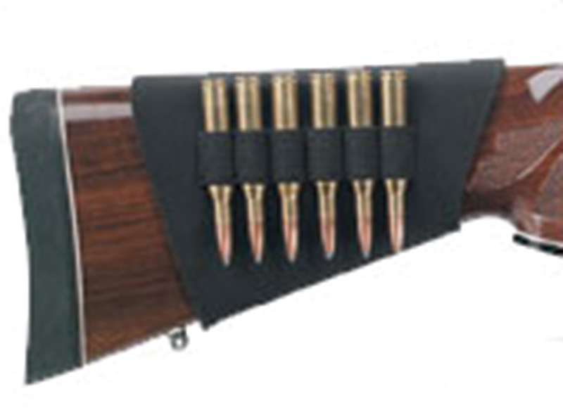 Uncle Mike's 88483 Buttstock Shell Holder  Black Neoprene 6rd Rifle
