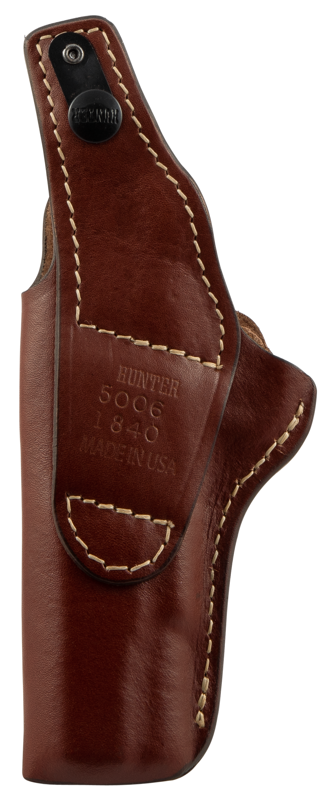 Hunter Company 50006 High Ride  OWB Chestnut Tan Leather Belt Loop Fits Colt Govt Fits Ruger SR1911 Fits 5" Barrel Right Hand
