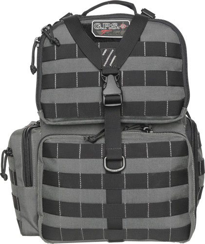 GPS Bags T1612BPG Tactical Range Backpack Gray 1000D Nylon 3 Handguns                                                                                                                                   