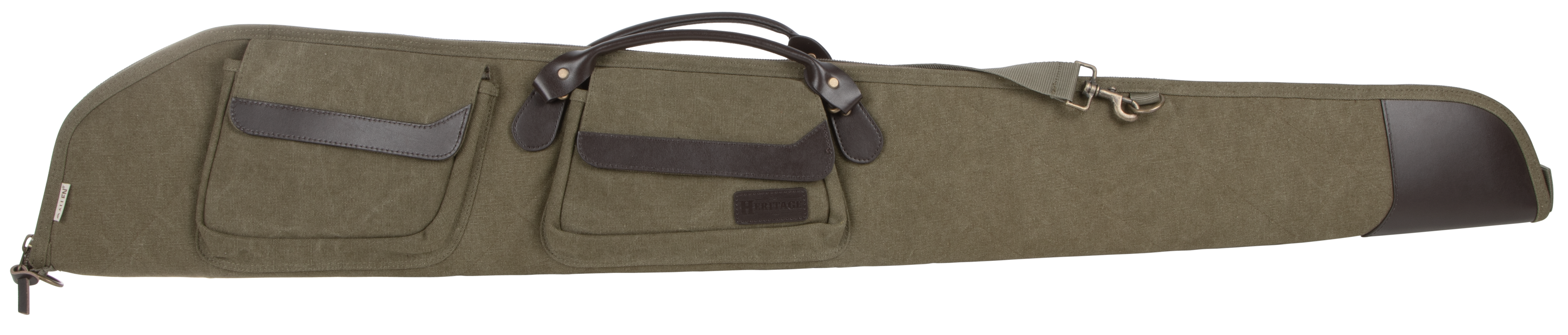 Heritage Cases 54352 North Platte Shotgun Case Olive Canvas/Leather 52"