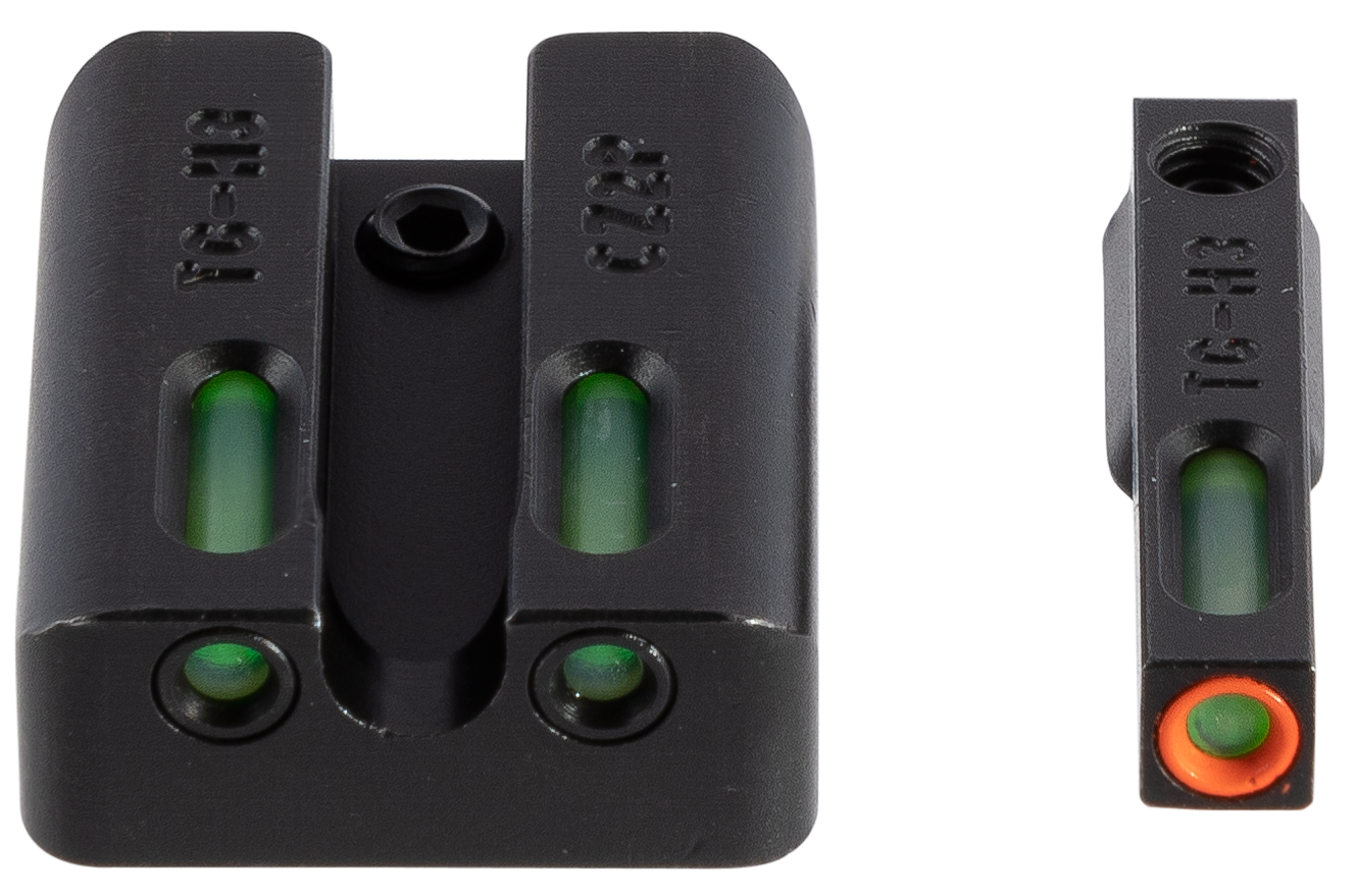 TruGlo TG13CZ2PC TFX Pro  Black | Green Tritium & Fiber Optic Orange Outline Front Sight Green Tritium & Fiber Optic Rear Sight
