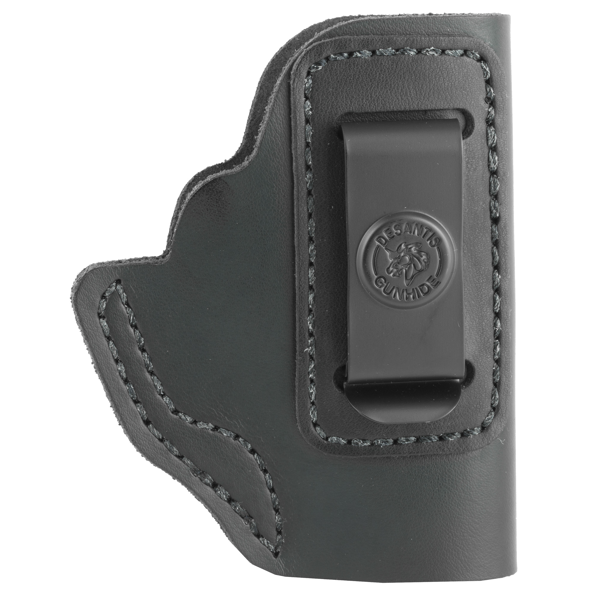 DeSantis Gunhide 031BAR7Z0 Insider  IWB Black Leather Belt Clip Fits Colt Mustang/Kel-Tec P-3AT Right Hand