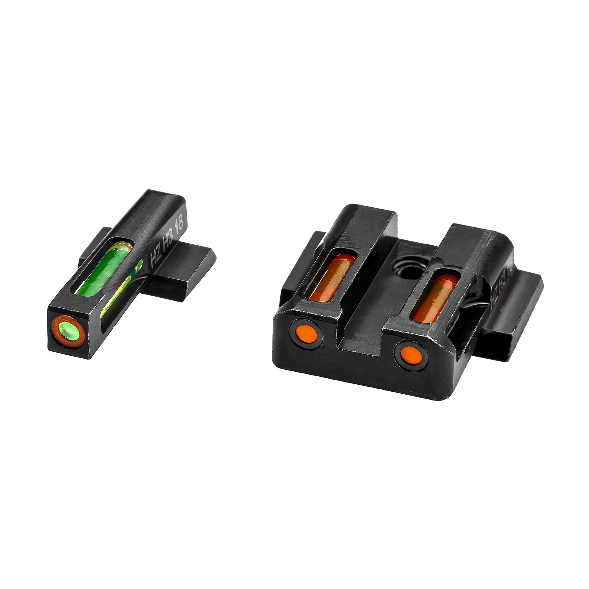 Hiviz LiteWave H3 Shield Sight for SW MP Shield Green Front Orange Outline Rear