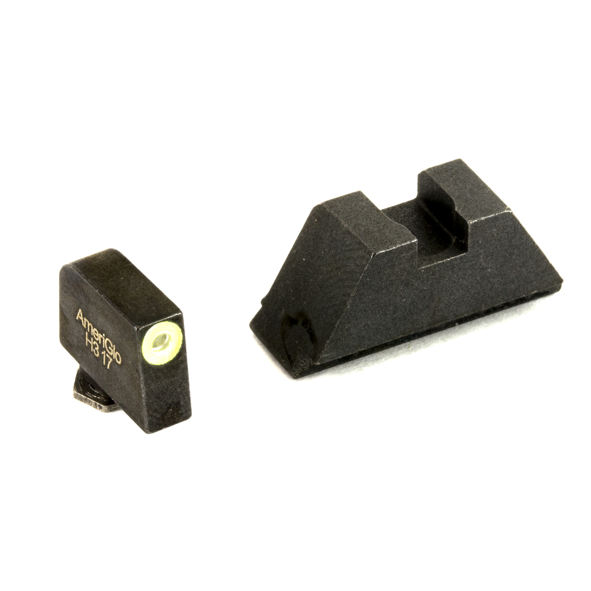 AmeriGlo GL611 Glock Optic Compatible XL Tall Suppressor-Height Front Rear Sight Set Green LumiGreen