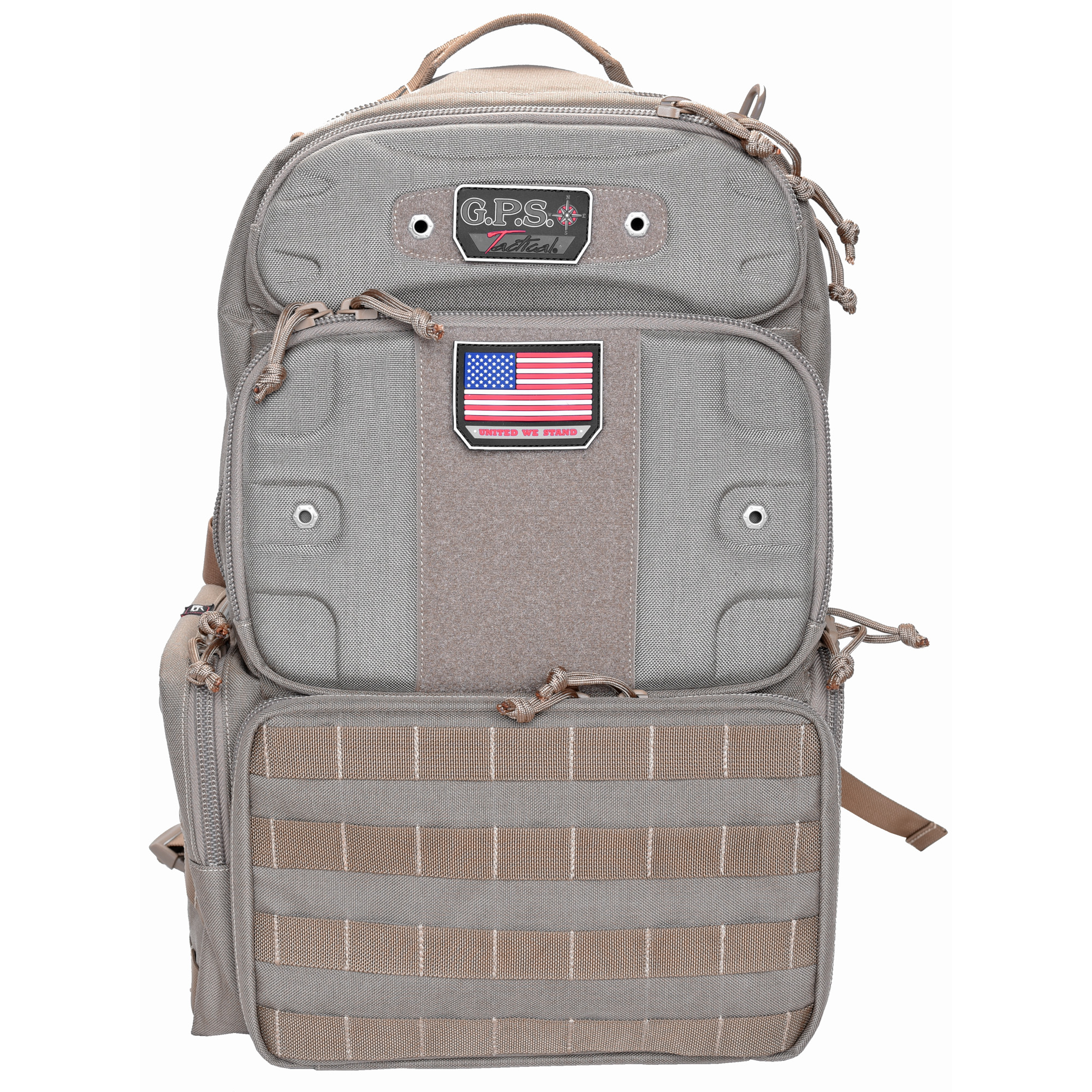 GPS Bags T1913BPT Tactical Backpack Tan 1000D Polyester 4 Handguns