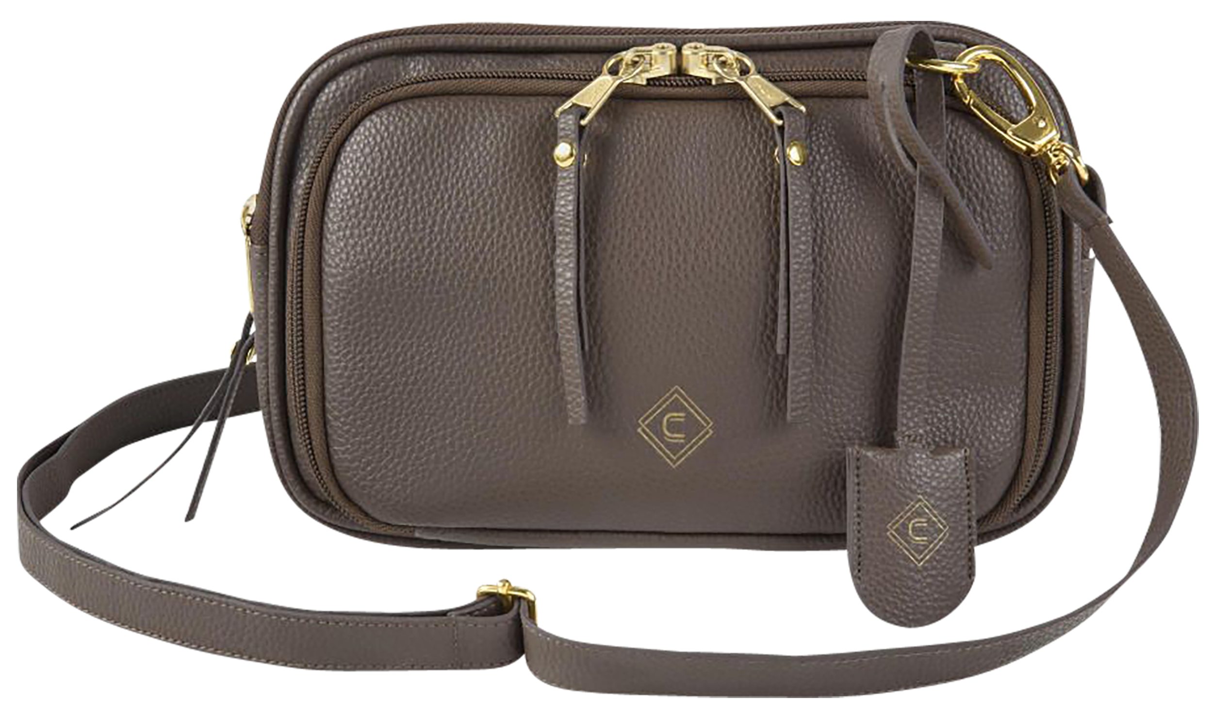 Girls With Guns 90-92 Tomboy Clutch Conceal Carry Bag 10" Long, Espresso PU Leather                                                                                                                     