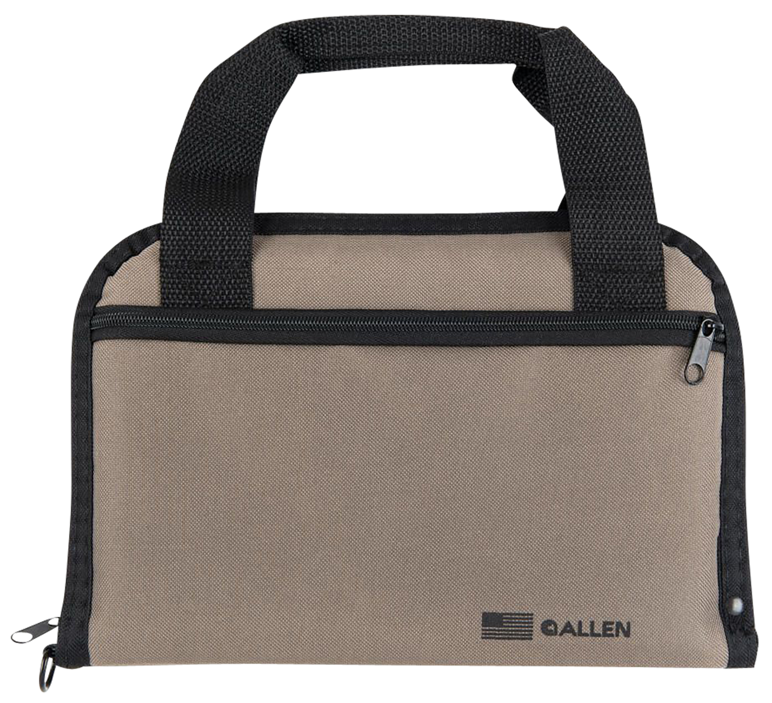Allen 3644 Pistol Tote  Taupe Endura w/Exterior Pocket 11.50" Long Lockable Holds 1 Handgun