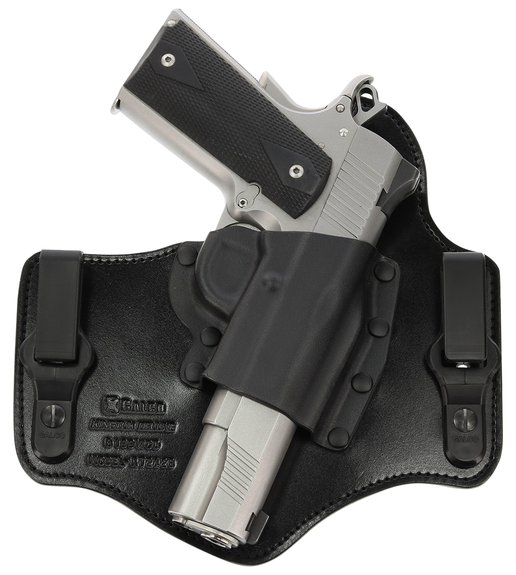 Galco KT662B KingTuk Deluxe IWB Black Kydex/Leather UniClip Fits Springfield XDS Fits Walther CCP Right Hand