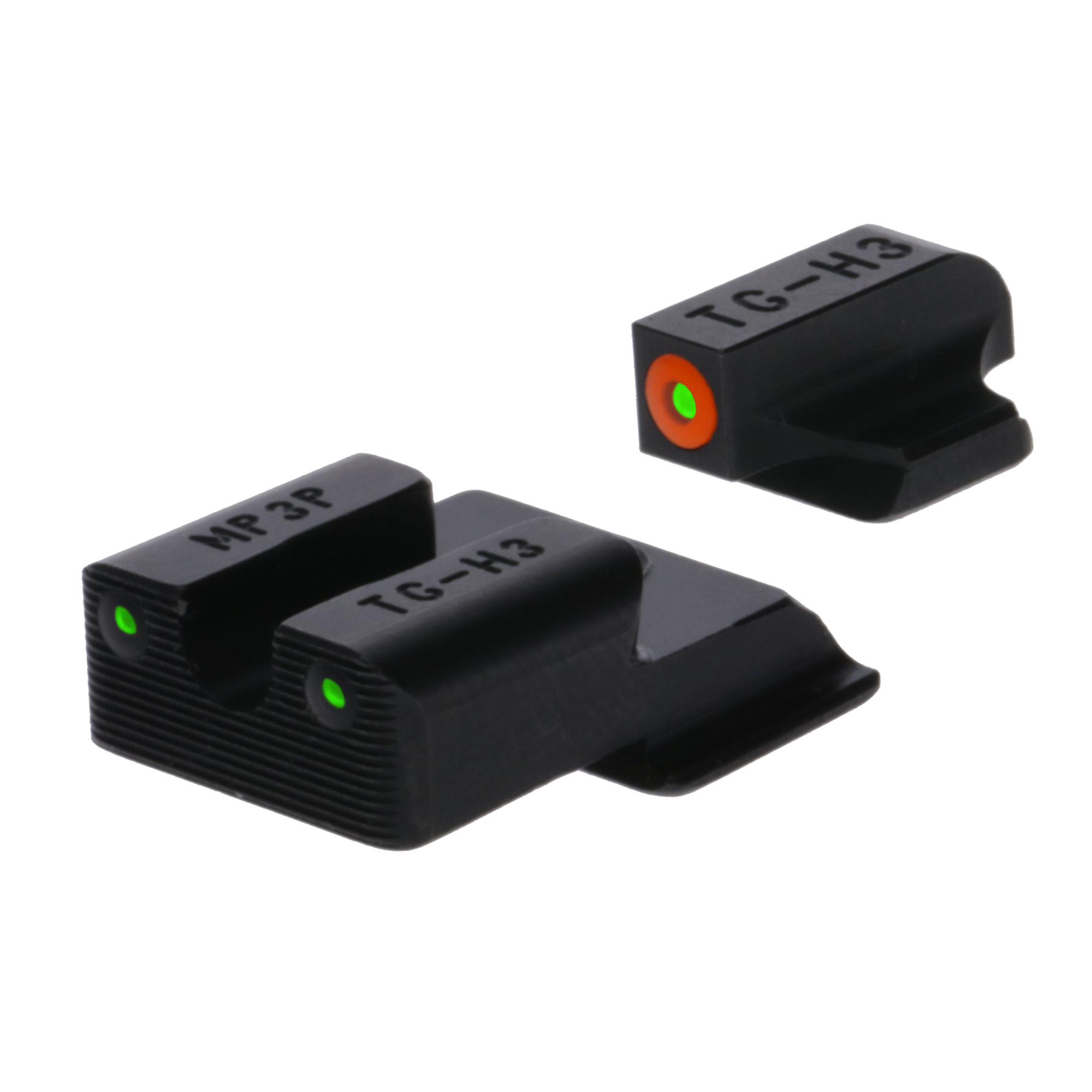 TruGlo TGTG231MP4C Tritium Pro  Black | Green Tritium Orange Outline Front Sight Green Tritium Rear Sight