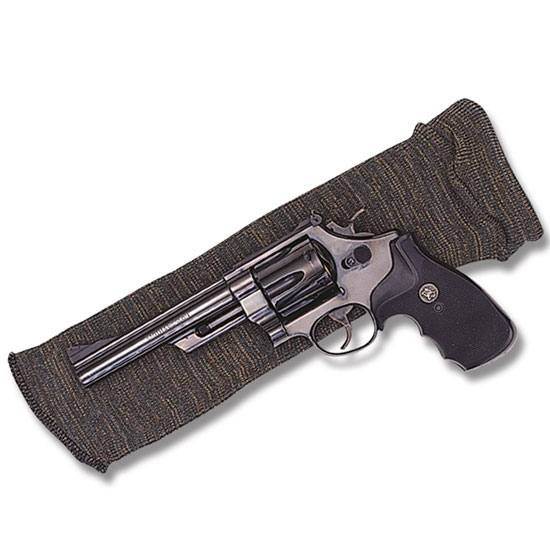 Allen 1314 Knit Handgun Sock  Heather Gray, Silicone Treatment, Drawstring Closure for Most Handguns up to 14" Long