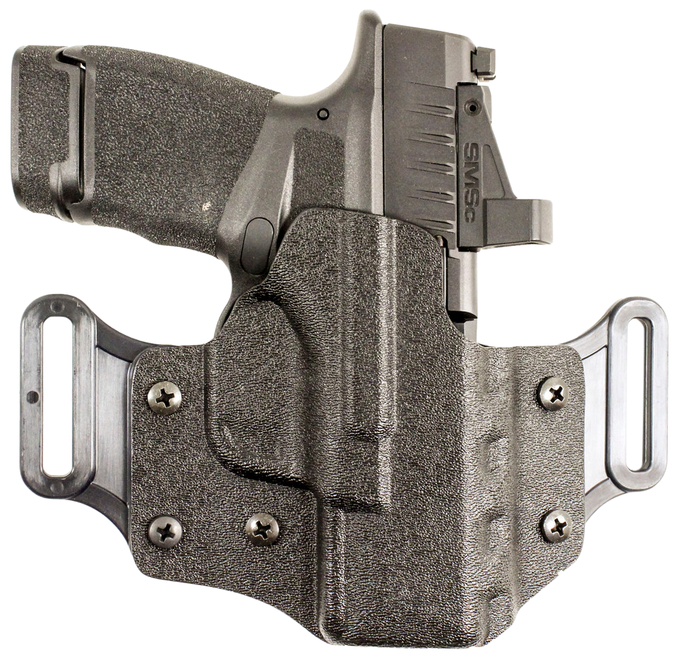 DeSantis Gunhide 195KA8WZ0 Veiled Partner  OWB Black Kydex Belt Slide Fits Springfield Prodigy w/wo Red Dot Fits 4.25-5" Barrel Right Hand
