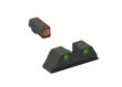 Meprolight USA 412293131 Hyper-Bright  Green Tritium Orange Outline Front Sight-Green Tritium Black Outline Rear Sight Kimber 1911 Micro