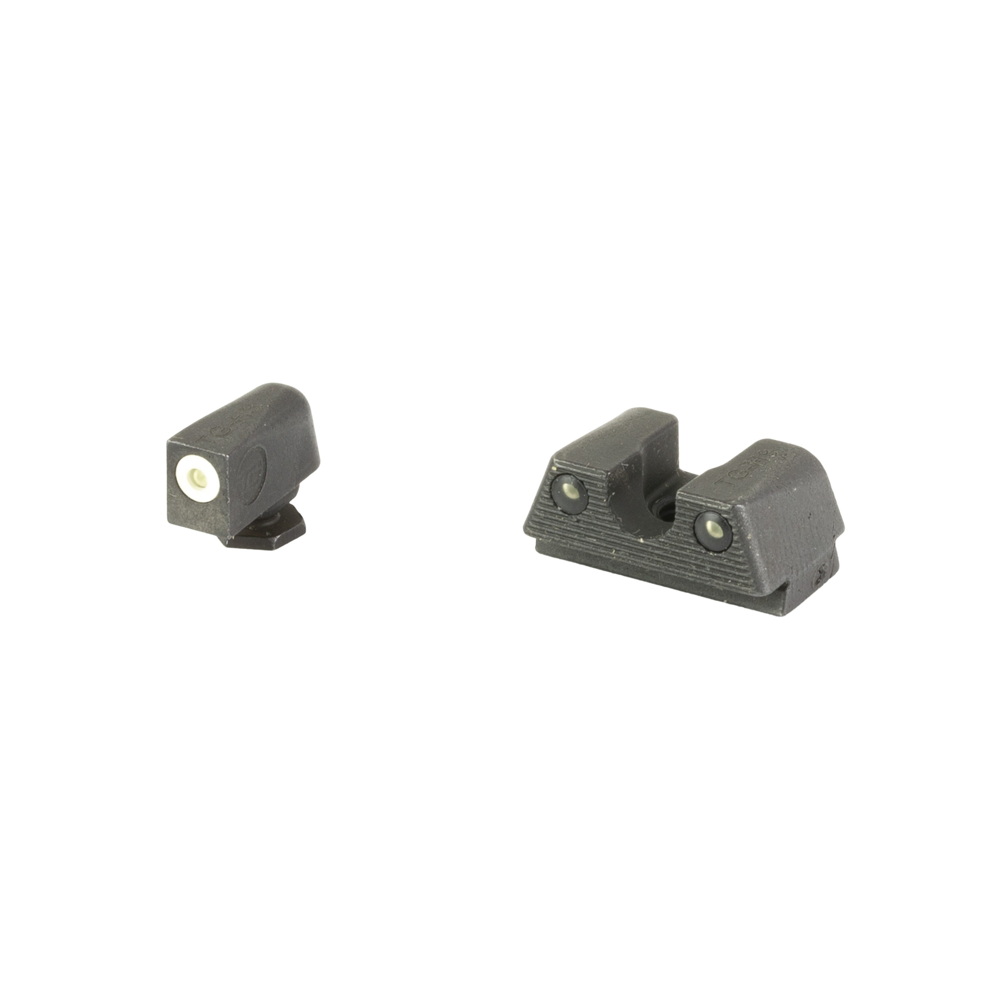 TruGlo TGTG231G1XA Tritium X  White Outline Tritium Front/Green Tritium Rear/Black Nitride Fortress Frame, Compatible w/Glock 42/43/43X/48 Except MOS, Front Post/Rear Dovetail Mount