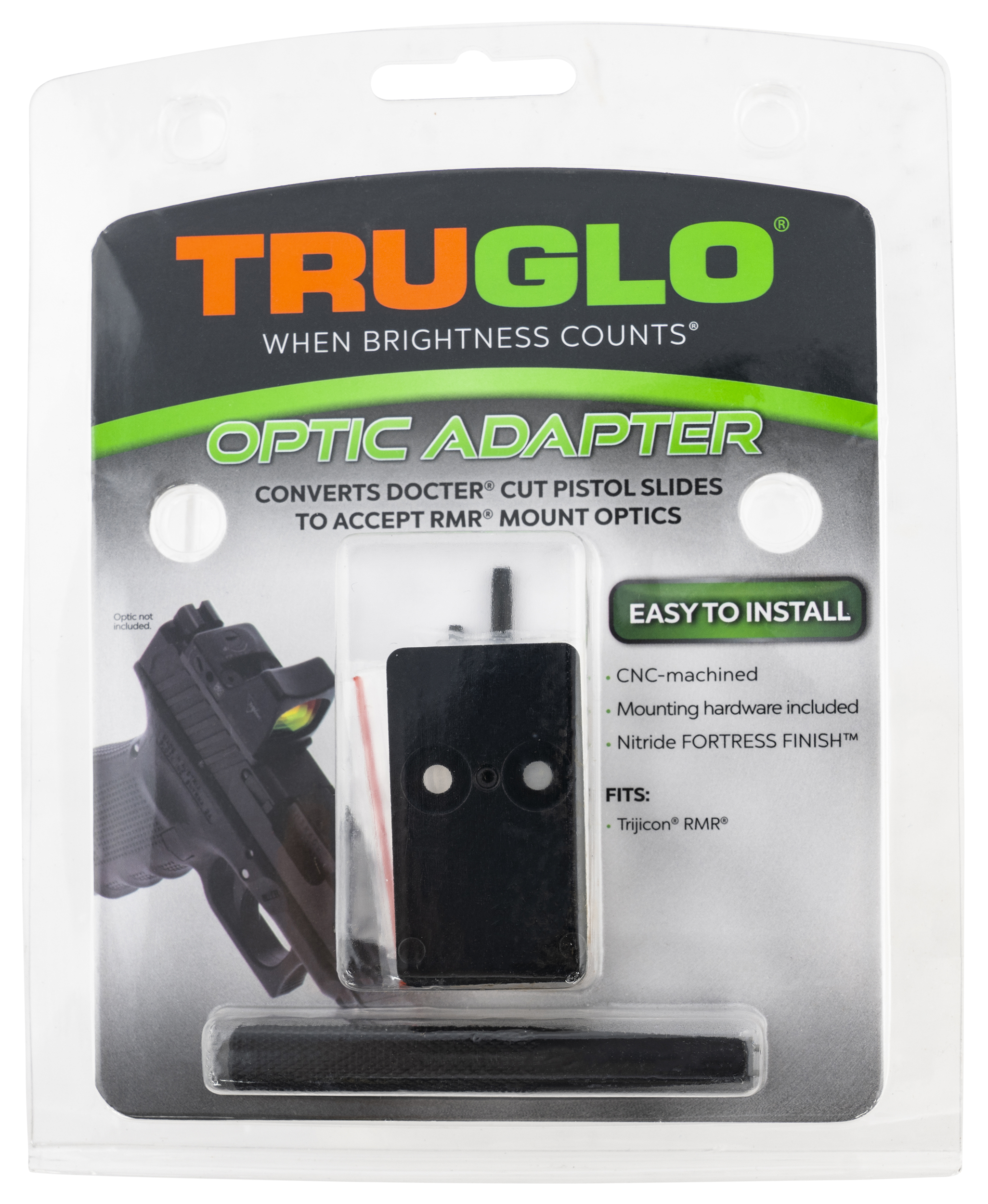 Truglo Red Dot Sight Adapter for Trijicon Rmr Aluminum Nitride Fortress