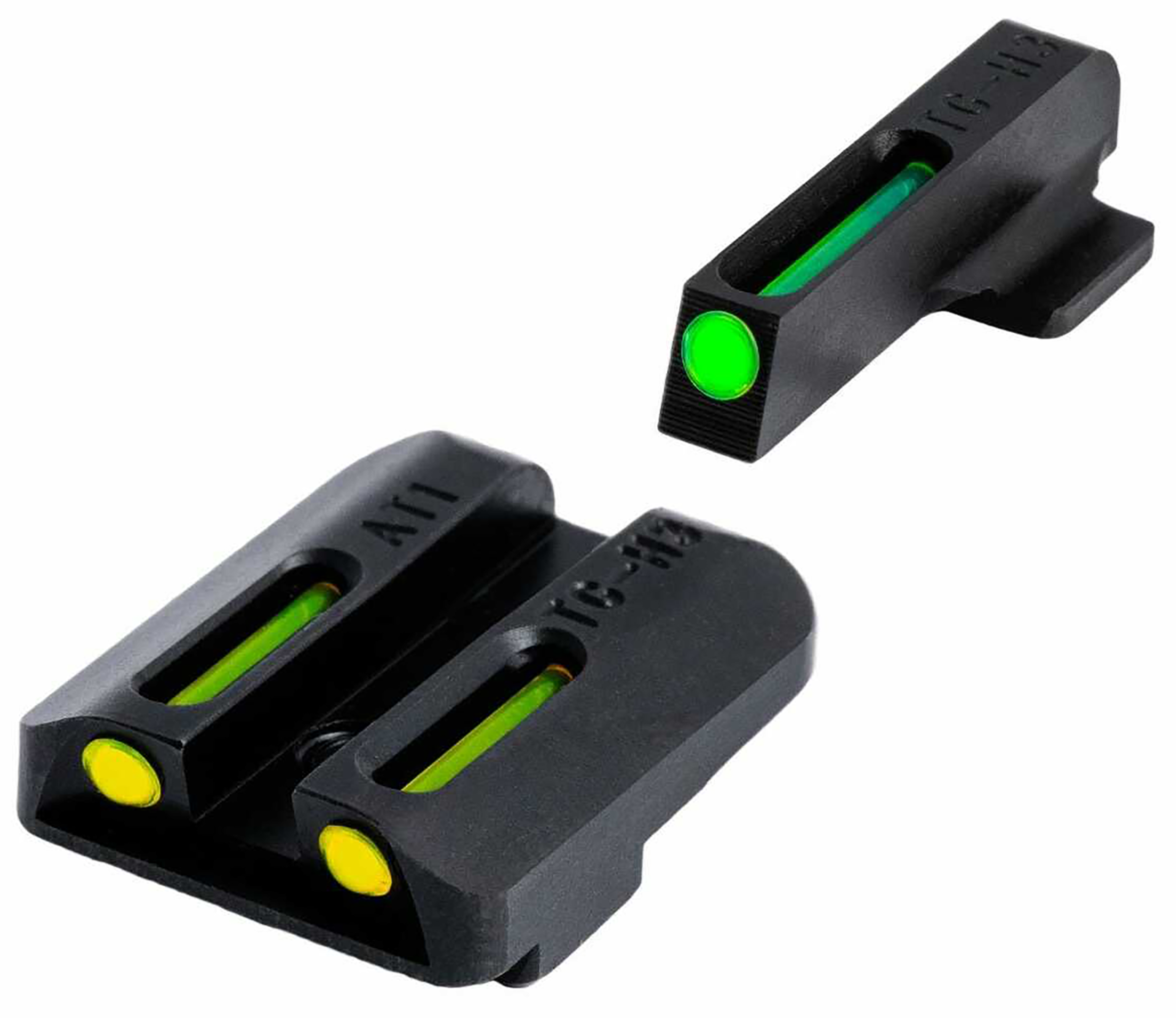 Truglo TFO Green Tritium Fiber Optic Front Rear Sights Ruger SR9 SR9c