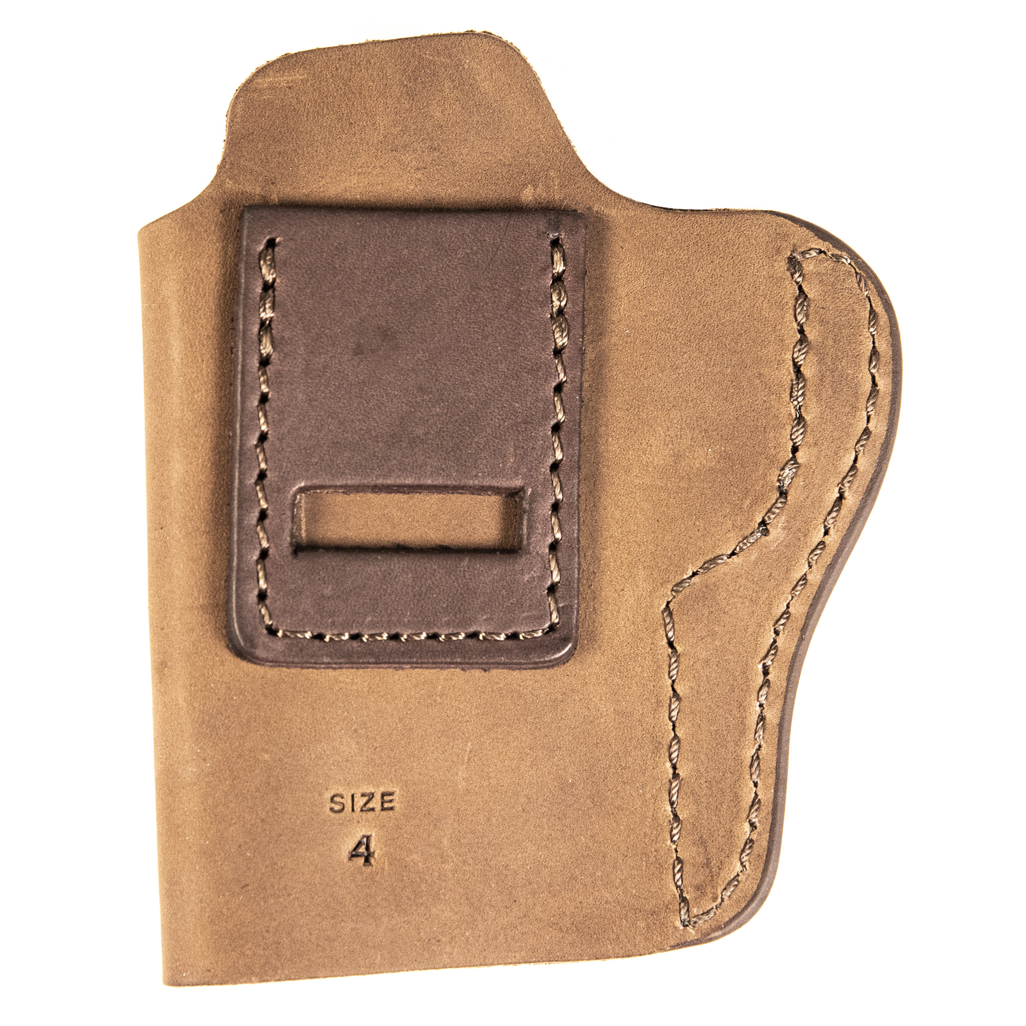 Uncle Mikes-leather(1791) UMIWB4BRWA Inside the Waistband  IWB, Size 04, Brown Leather, Compatible w/Glock 17/19, Belt Clip Mount, Right Hand