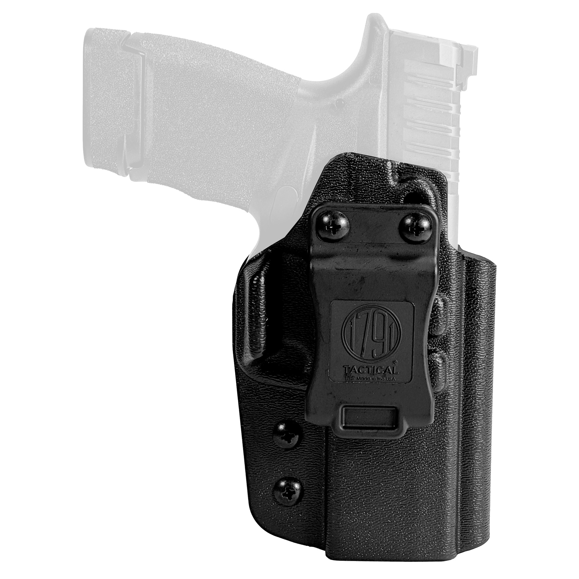 1791 Gunleather TACIWBHCPROBLKR Tactical  IWB Black Kydex Compatible w/ Springfield Hellcat Pro Belt Clip Right Hand