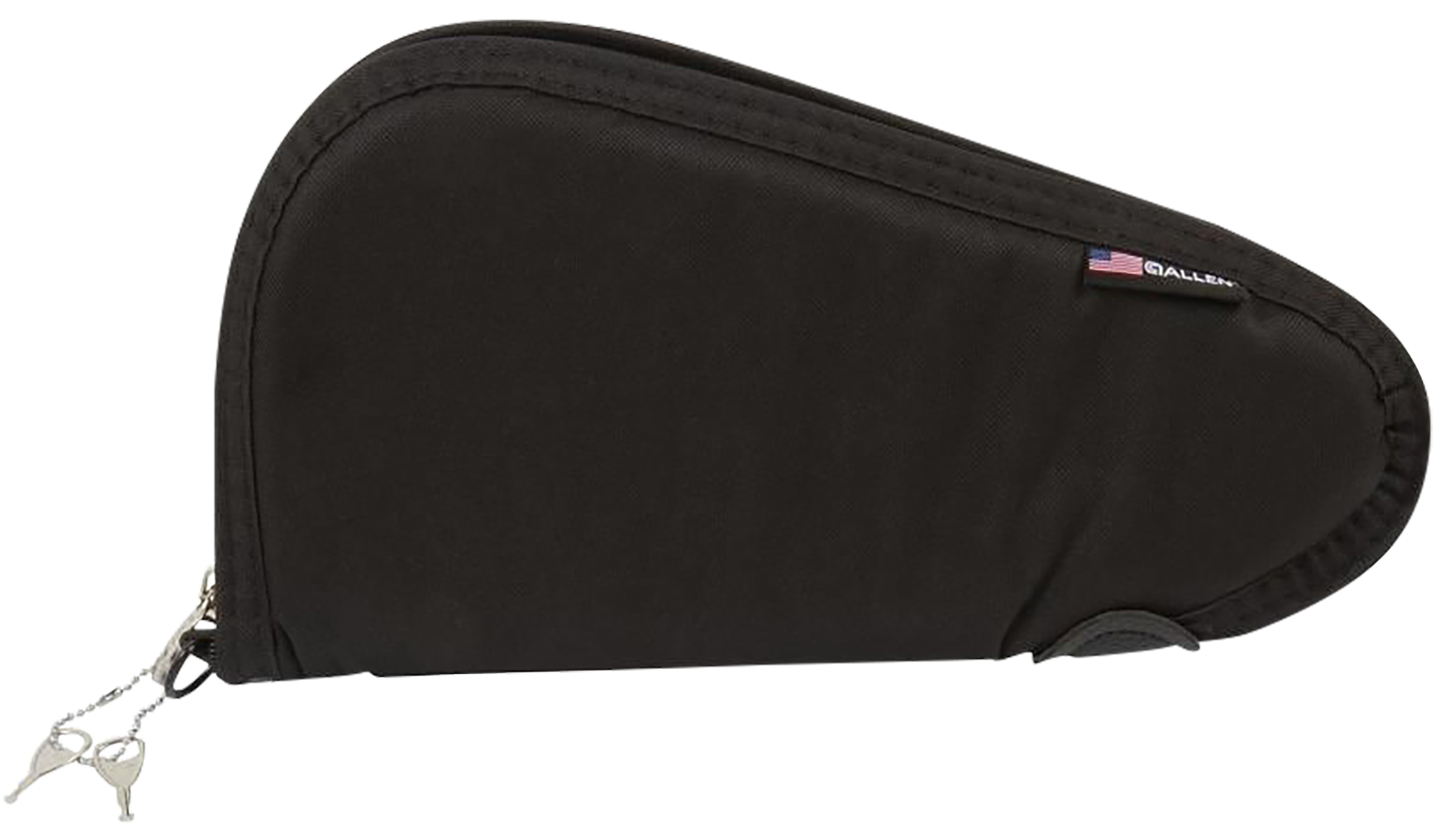 Allen 748 Locking Handgun Case Black Endura, YKK Zippers & Foam Padding Includes 2 Keys 8" L