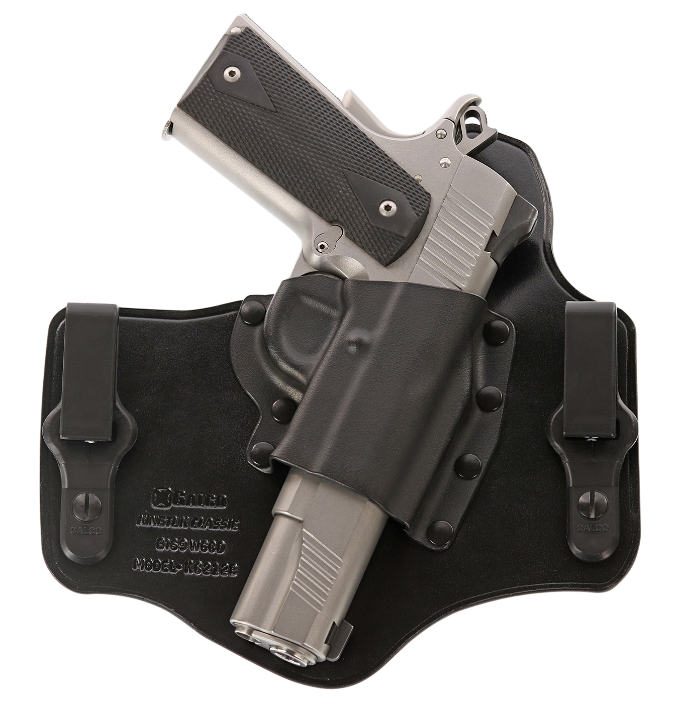 Galco KC636B KingTuk Classic IWB Black Kydex/Leather UniClip Fits Ruger LC Fits Ruger EC9 Right Hand