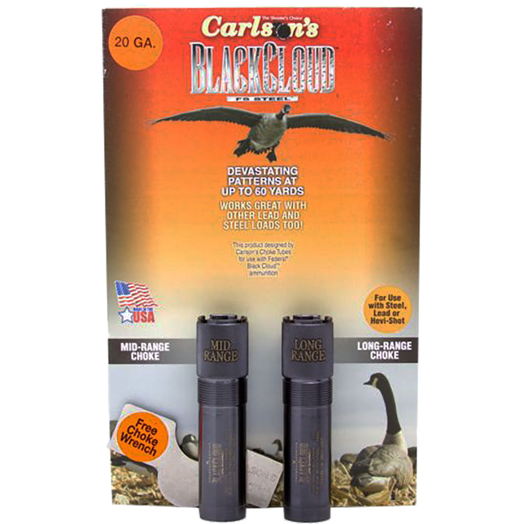 Carlson Choke Tubes 20 Gauge Grey Steel MR LR Beretta Benelli Mobil 2 Pack