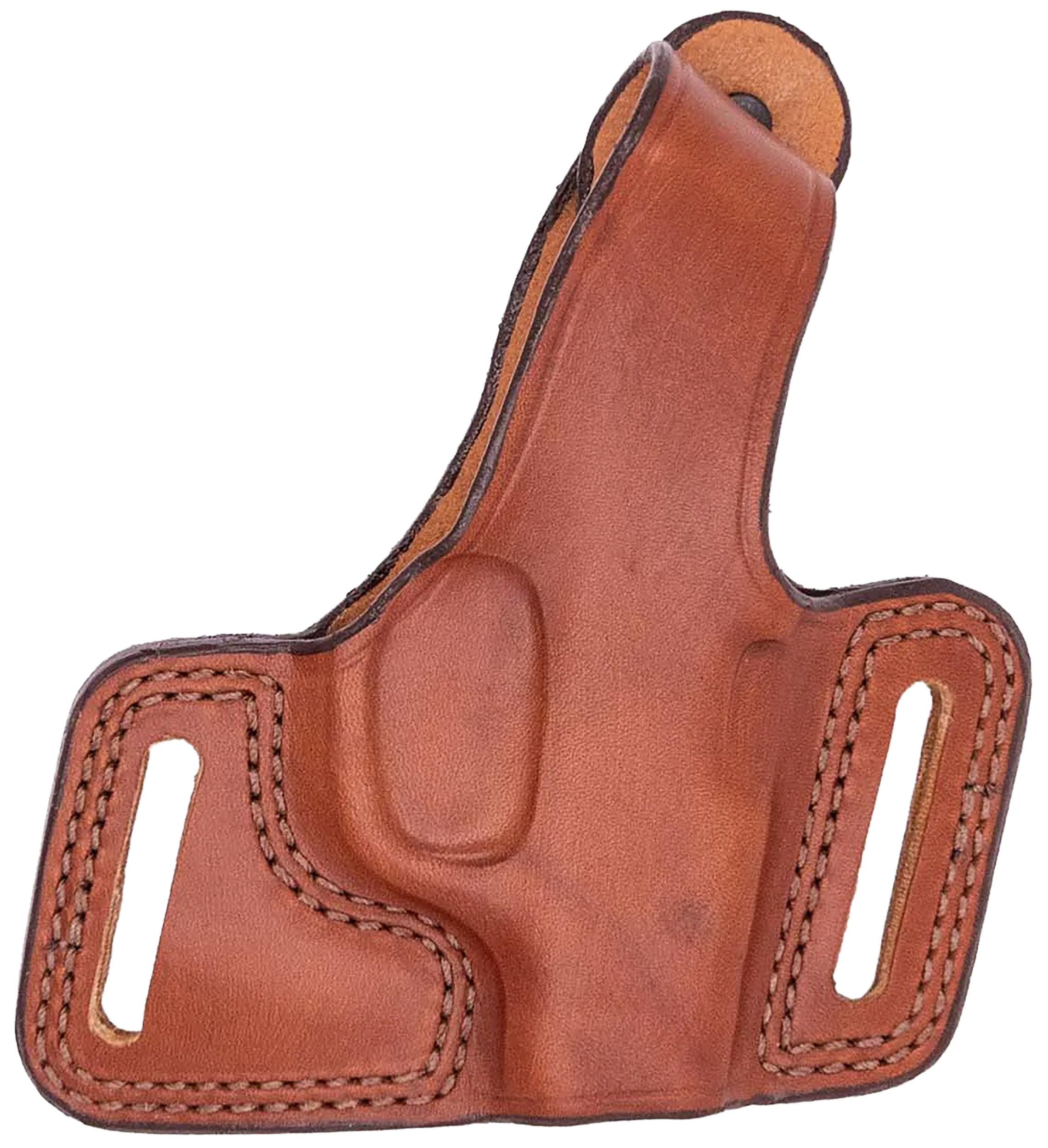 Bianchi 15190 Black Widow  OWB Size 14 Tan Leather Belt Slide Fits Glock 17 Fits Glock 19 Fits Glock 22 Right Hand